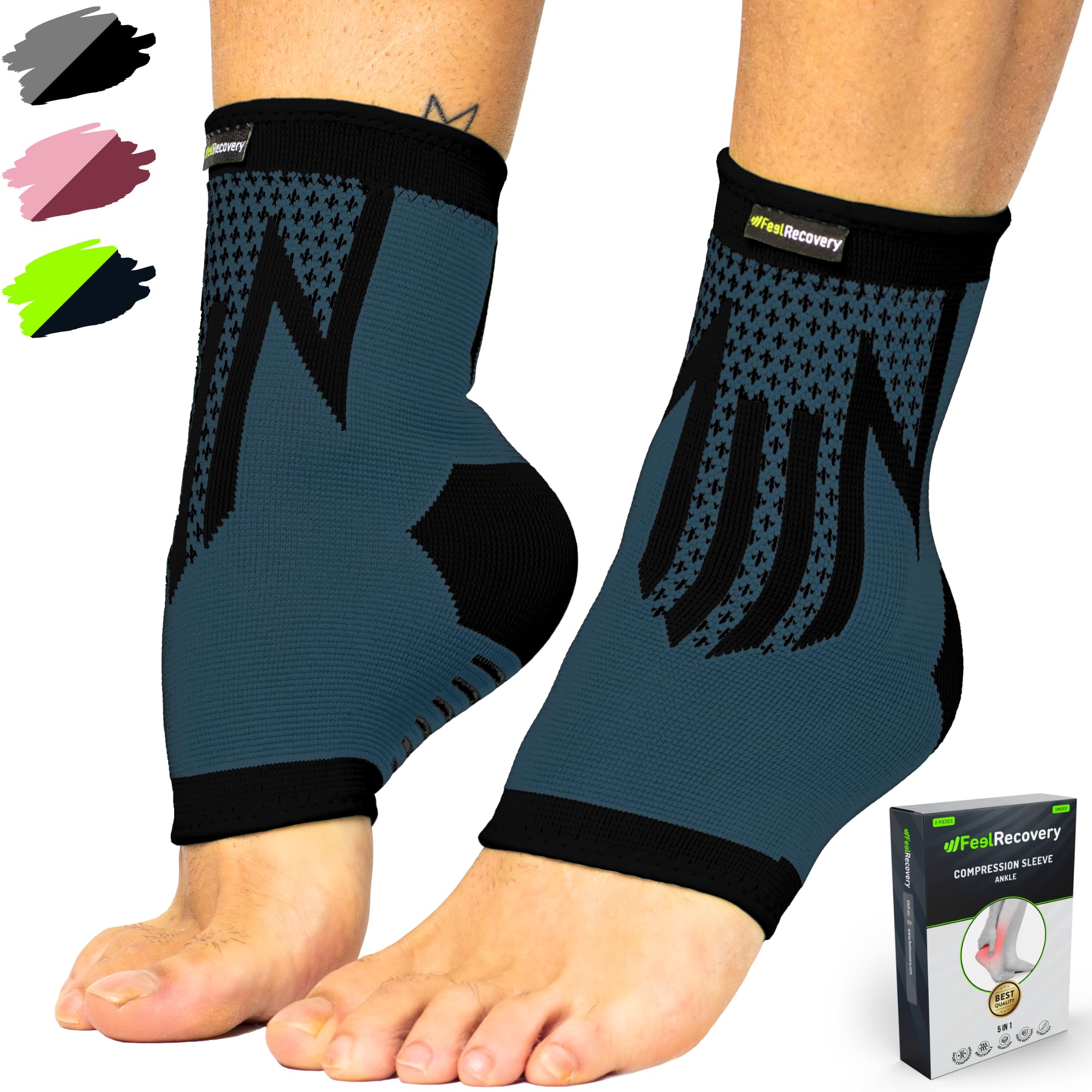 Feel Recovery Cavigliera compressione L verde distorsioni
