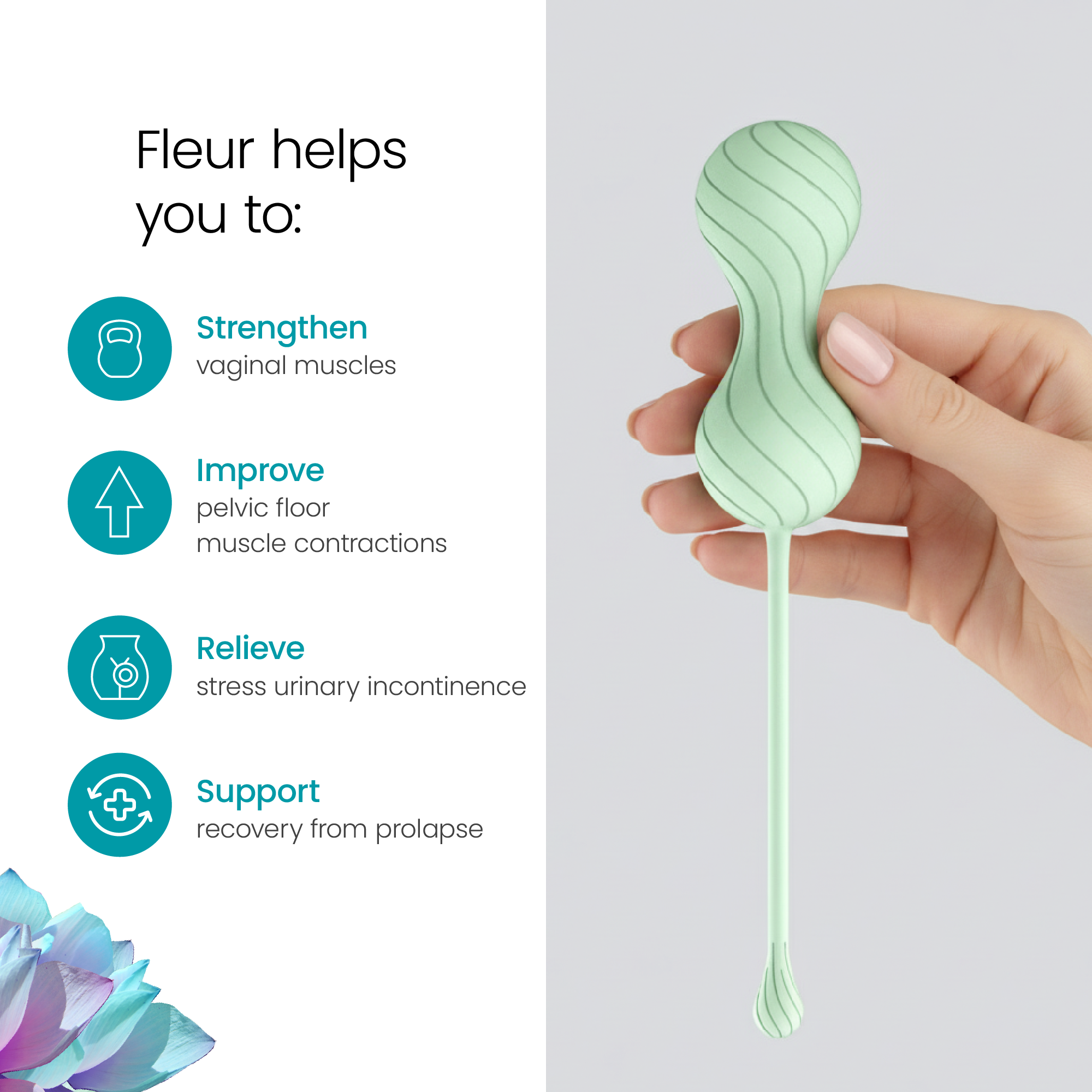 TensCare Fleur80 Sfere Vaginali Kegel per Pavimento Pelvico