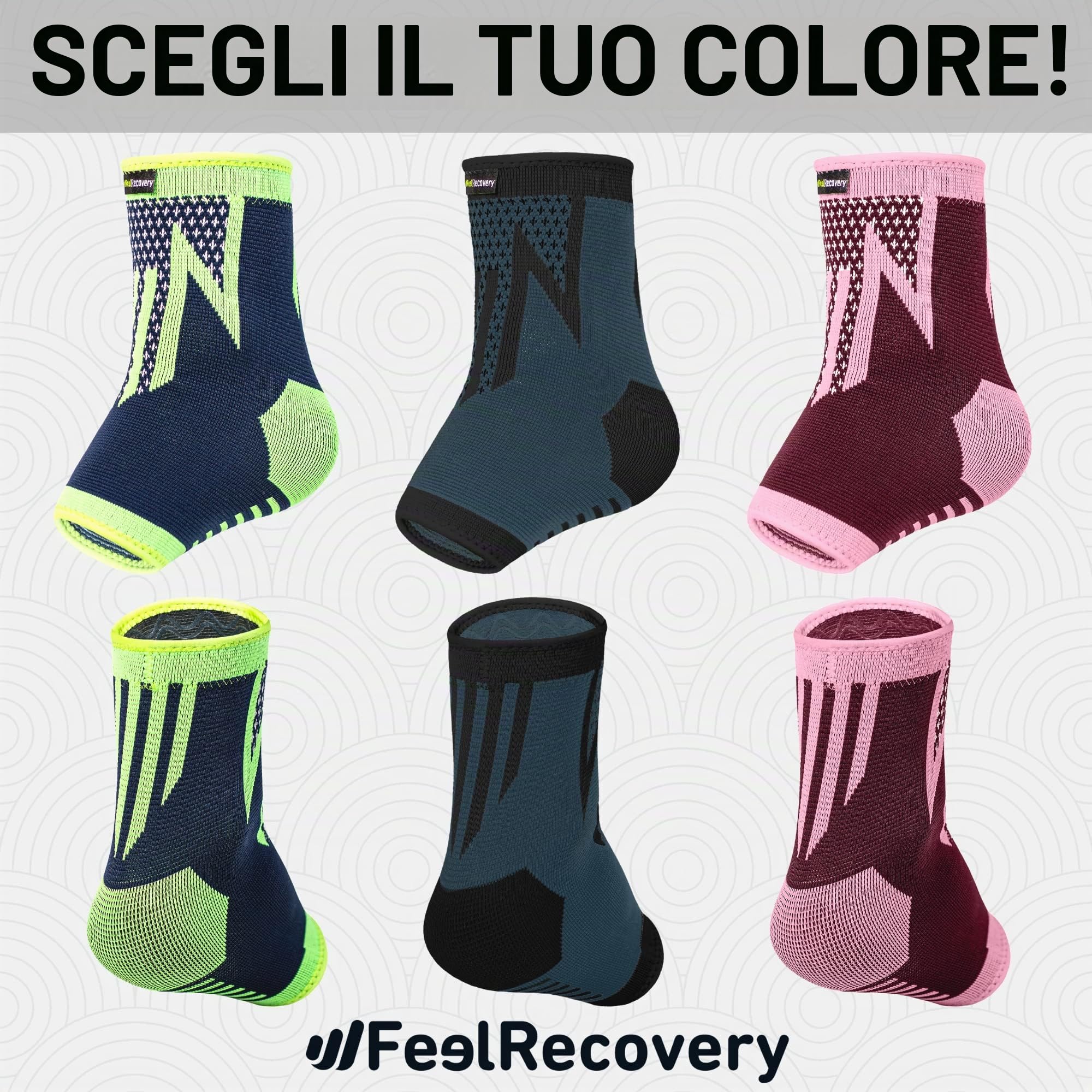 Feel Recovery Cavigliera compressione L verde distorsioni