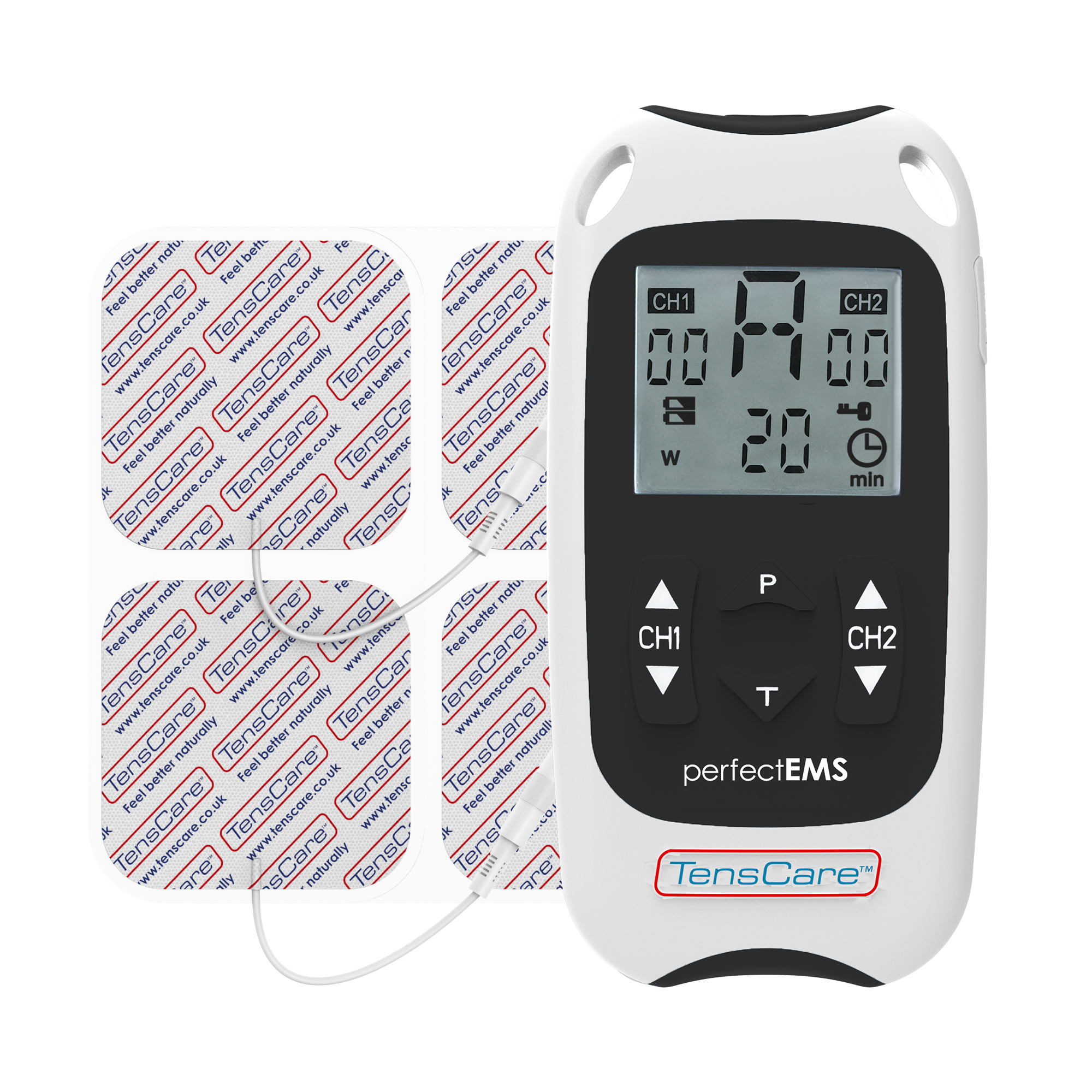 TensCare Perfect EMS Elettrostimolatore Muscolare 2 Canali