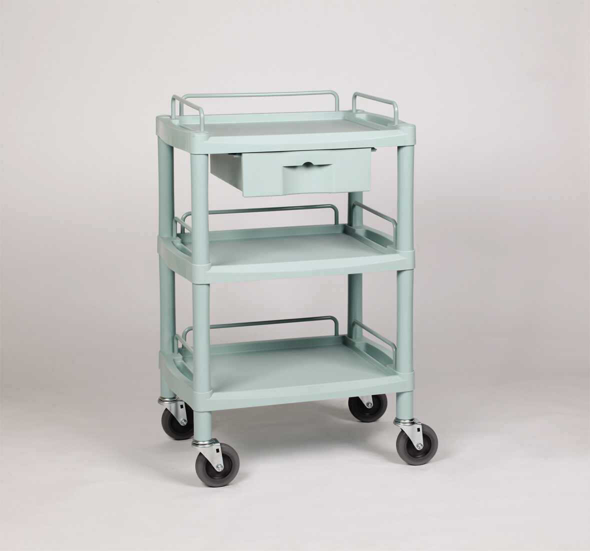 NewAge OK Farma 4 Carrello Medicale 3 Ripiani con Cassetto