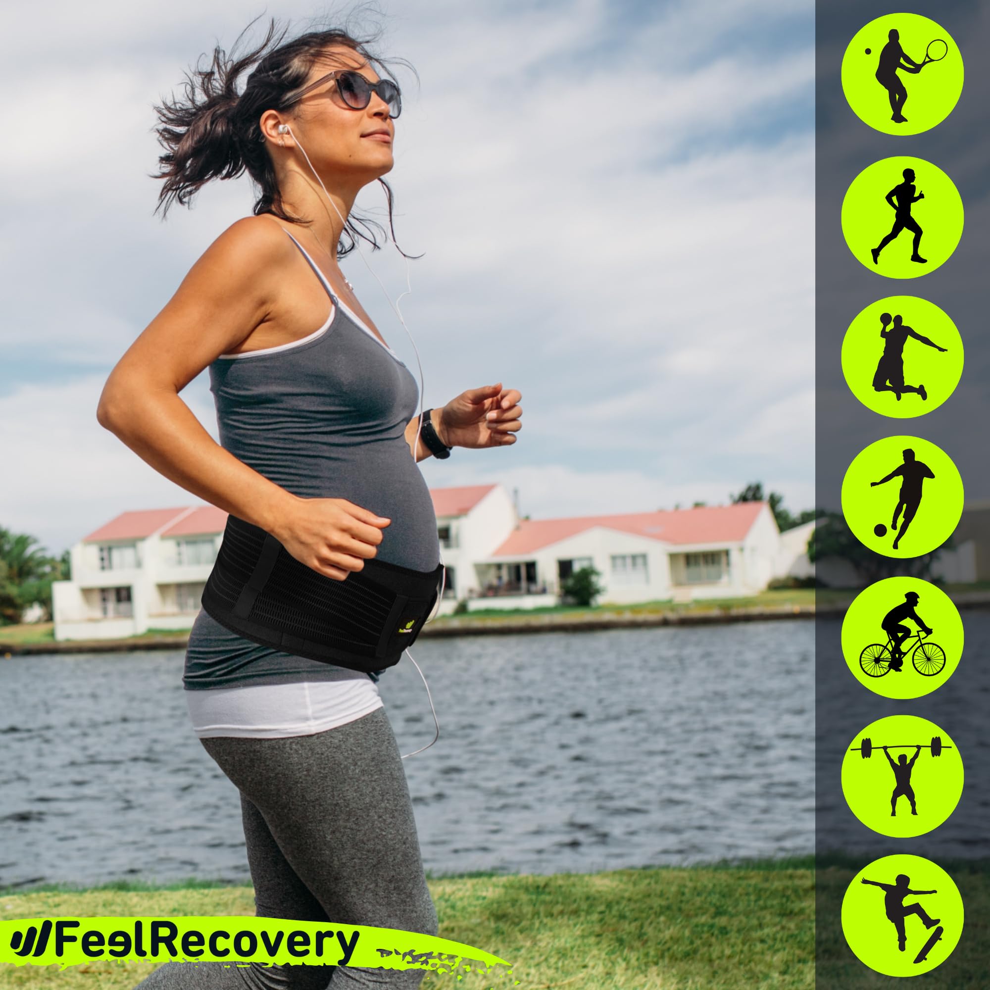 Feel Recovery Cintura Sacroiliaca Neoprene Nero Lombare S/M