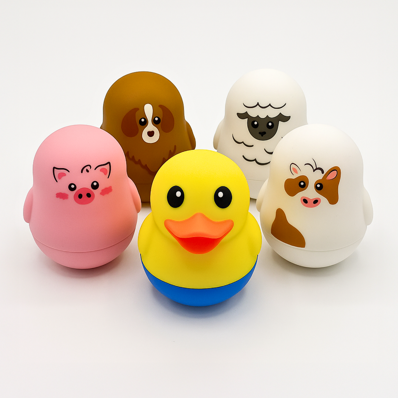 Tenscare Farm Friends giochi bagnetto 5 pezzi con termometro LCD