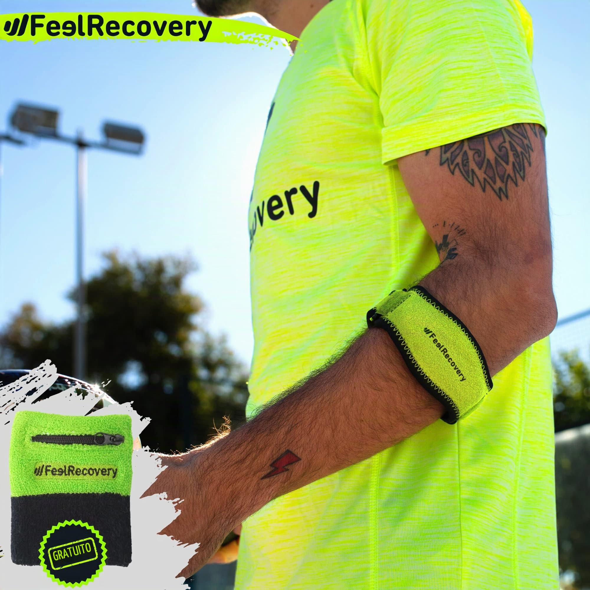 Feel Recovery 2 Tutore Gomito Epicondilite Verde