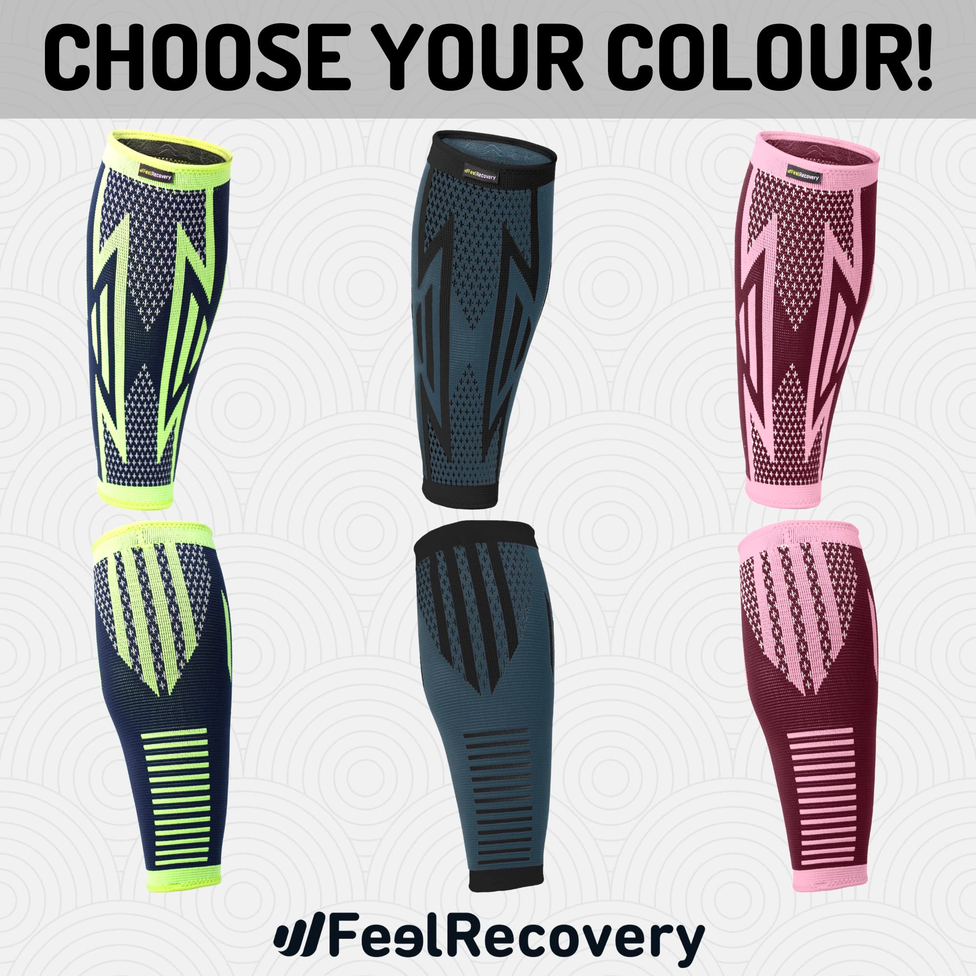 Feel Recovery fasce compressione polpaccio nere taglia M 2 pezzi