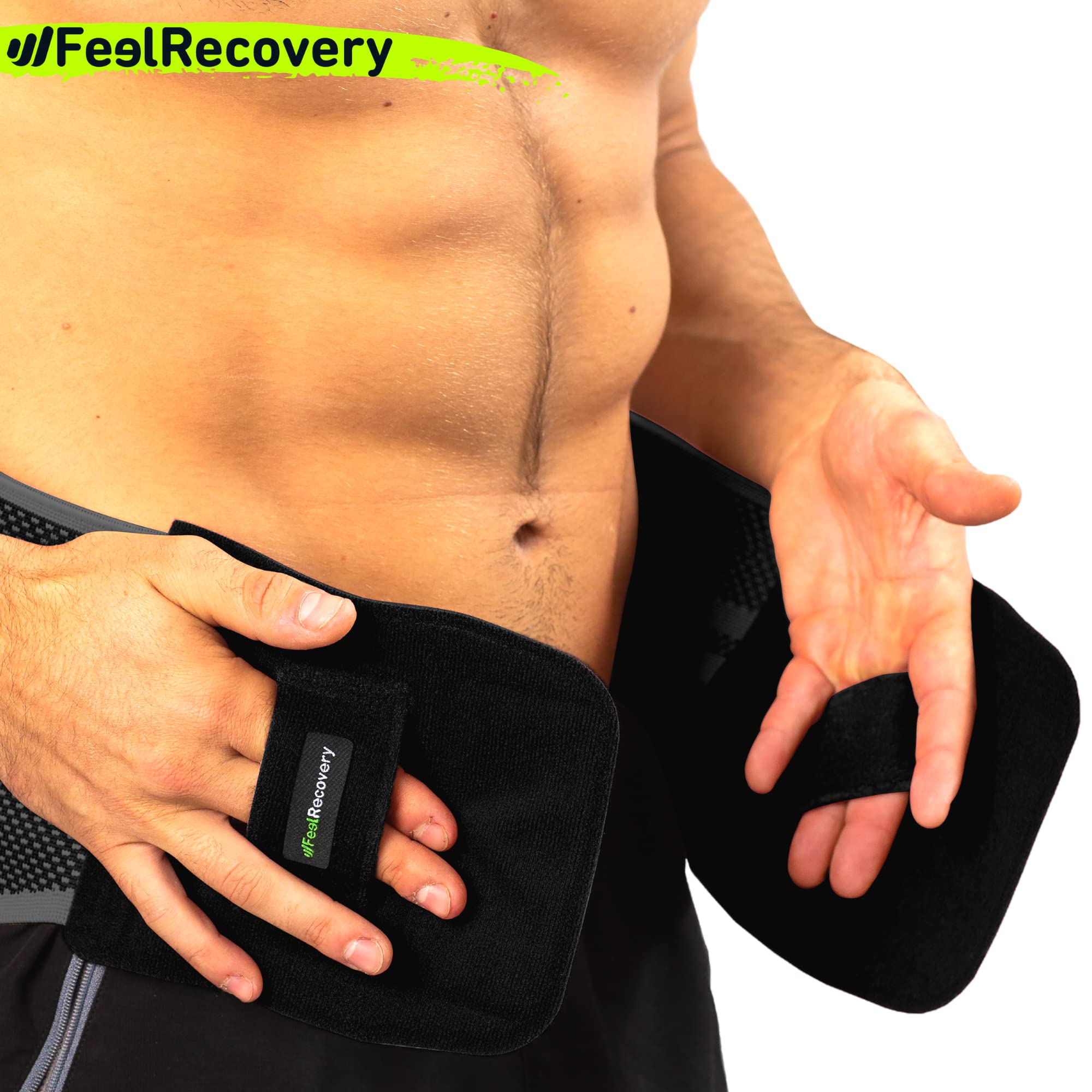 Feel Recovery Fascia Lombare XL Bustino Schiena Nero