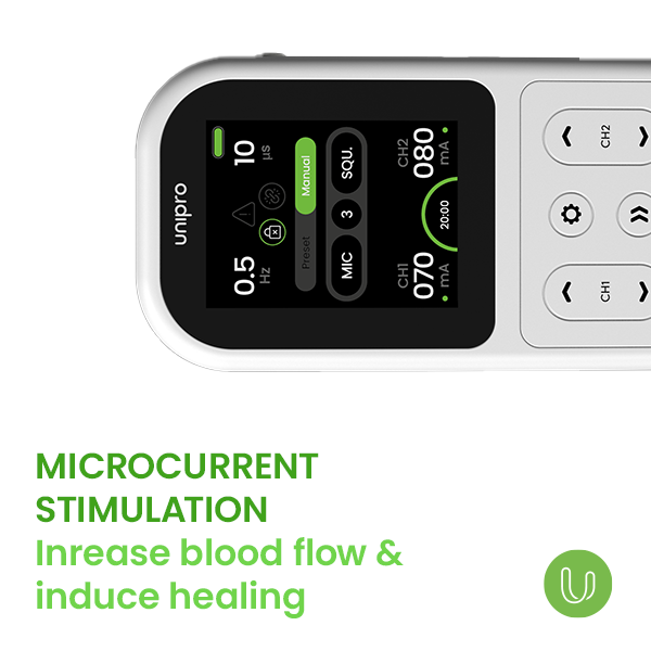 Tenscare Unipro dispositivo elettroterapia TENS EMS 4 terapie