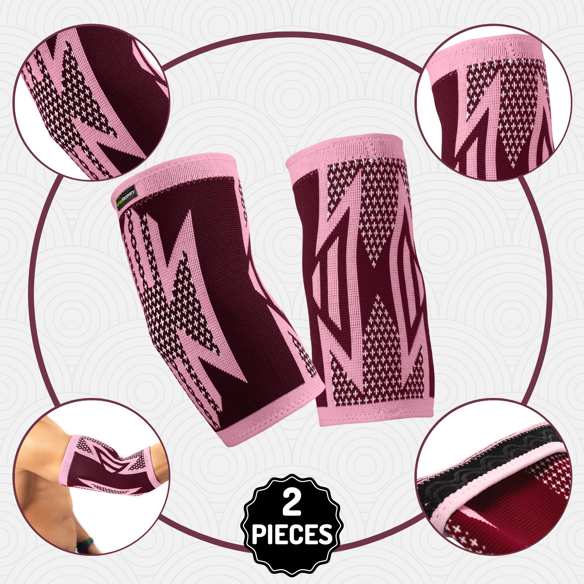 Feel Recovery Tutore Gomito epicondilite XL bordeaux elastico