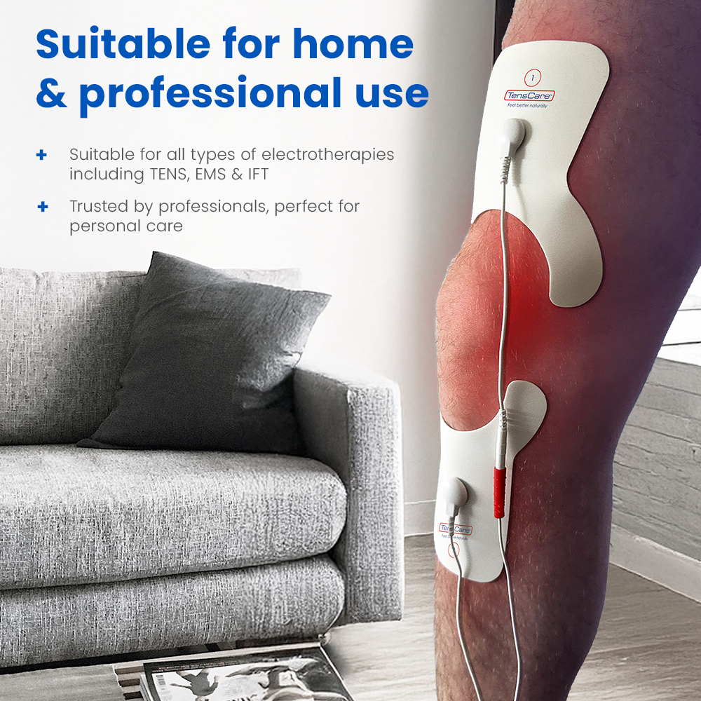TensCare Elettrodi ginocchio per TENS EMS con pin 2mm