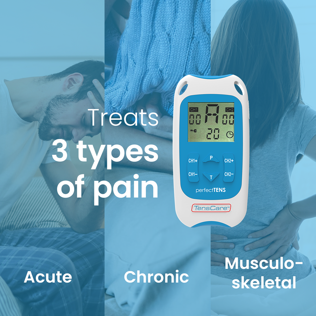 TensCare Perfect TENS + KneeStim Elettrostimolatore Ginocchio