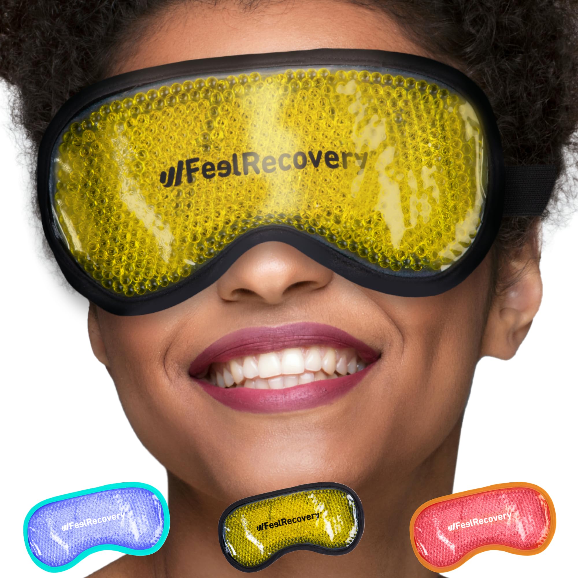 Feel Recovery Borsa Ghiaccio Gel Maschera occhi nero 21x11 cm