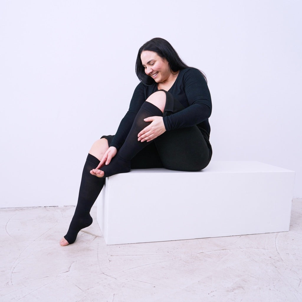 Venen Engel Calze compressione al ginocchio Black Beauty