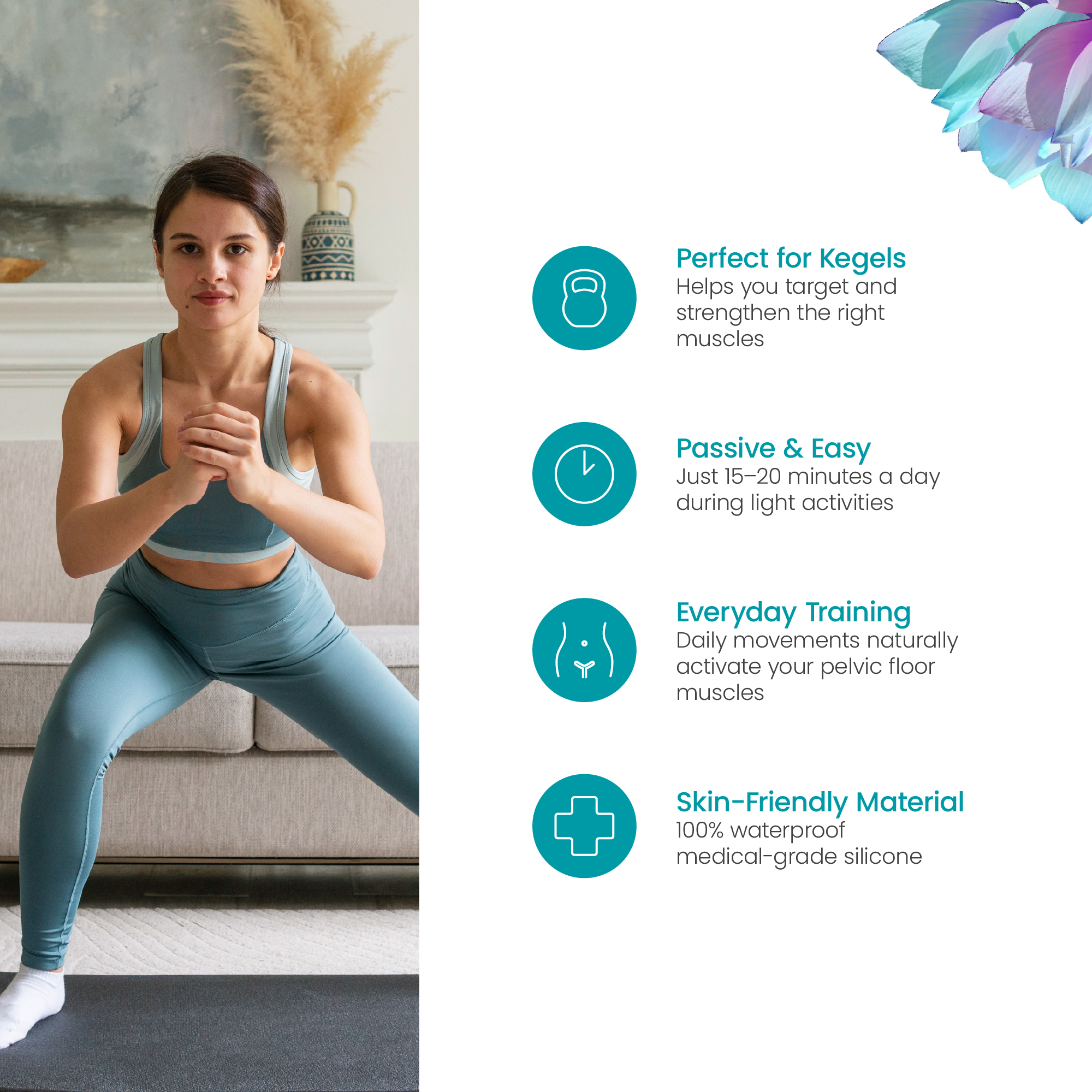 TensCare Fleur80 Sfere Vaginali Kegel per Pavimento Pelvico