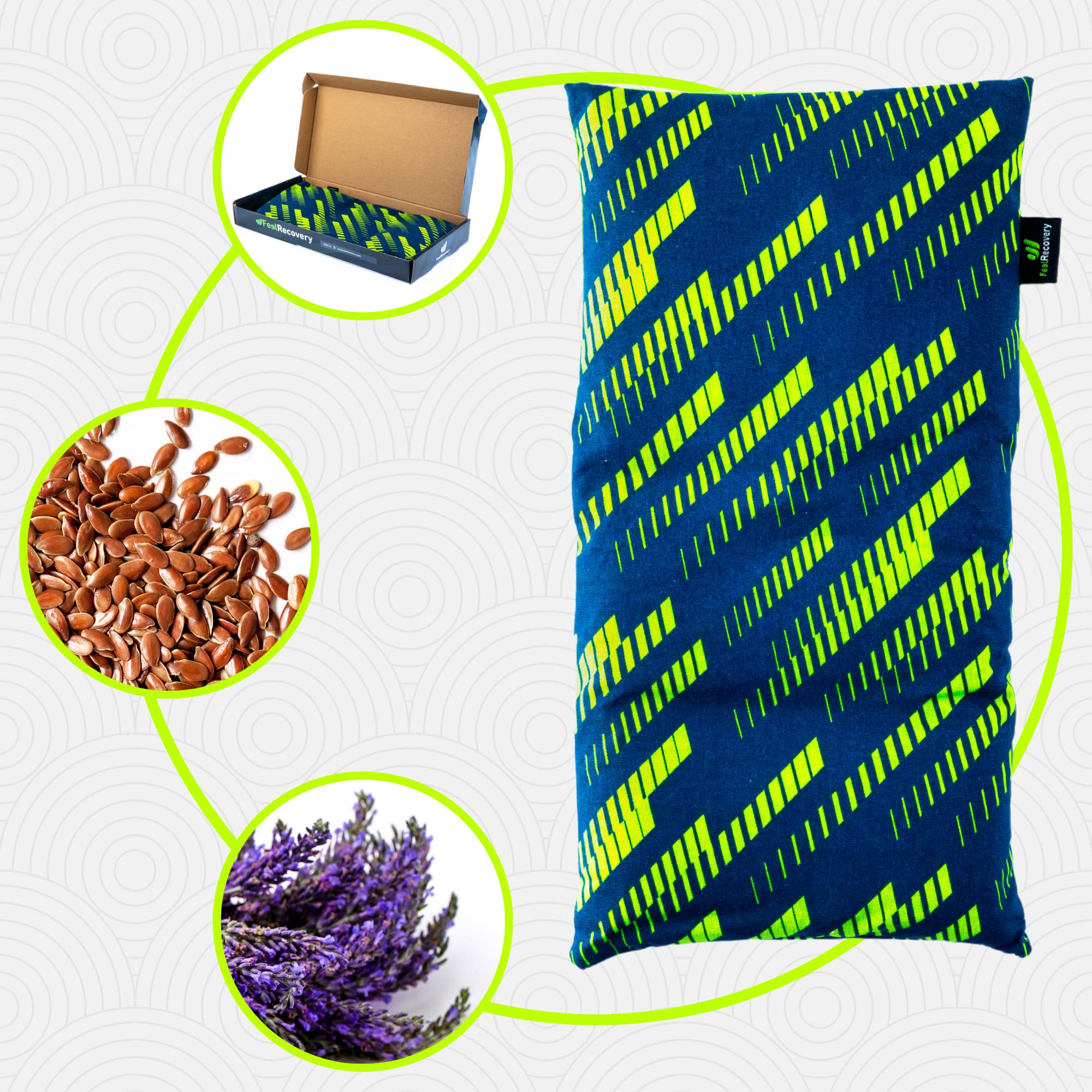 Feel Recovery Cuscino Riscaldante Sport termico semi lino 35x18