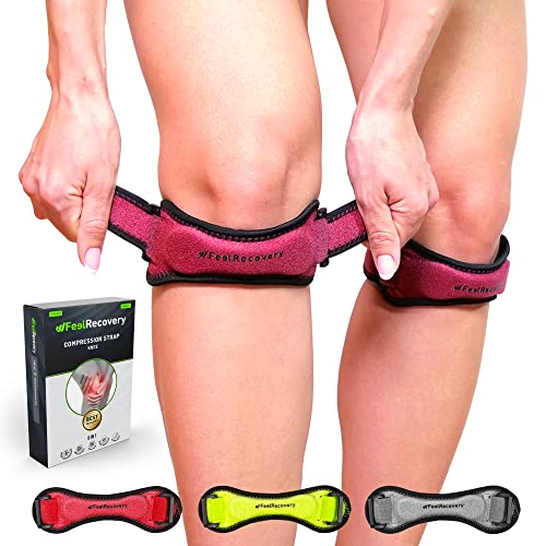 Feel Recovery cinturino rotuleo ginocchio bordeaux 2 pezzi