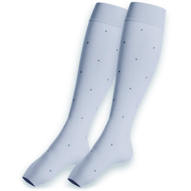 Venen Engel Calze compressione al ginocchio Sky Blue