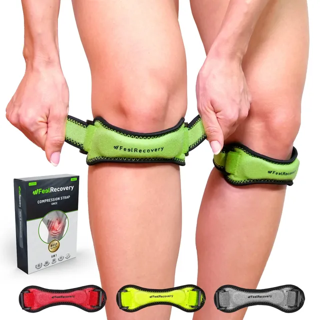 Feel Recovery Cinturino Sottorotuleo Ginocchiera Verde Tendinite