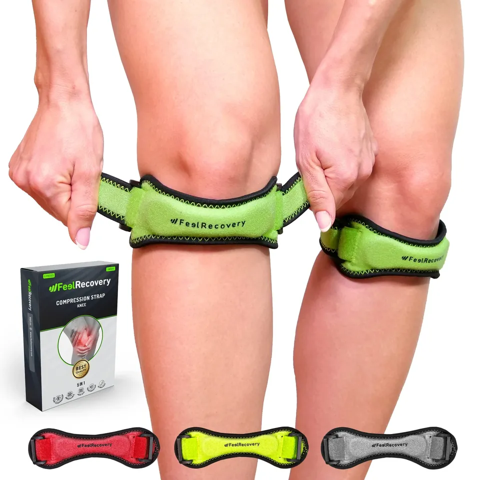 Feel Recovery Cinturino Sottorotuleo Ginocchiera Verde Tendinite