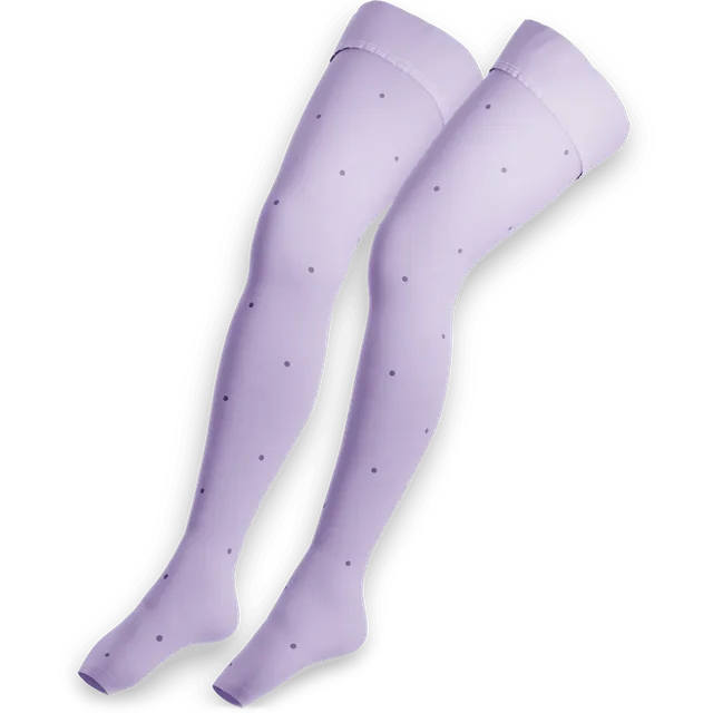 Venen Engel calze contenitive lunghe autoreggenti Lavanda Fiore