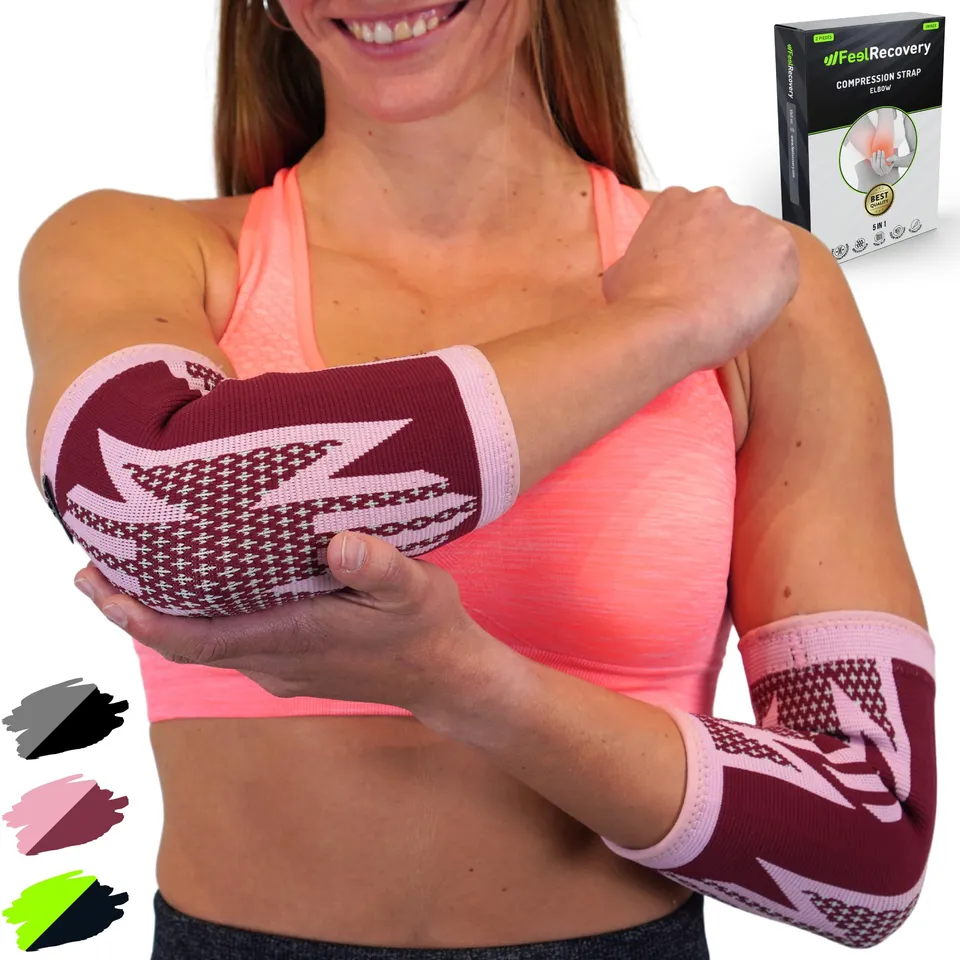 Feel Recovery Tutore Gomito epicondilite XL bordeaux elastico