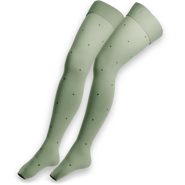 Venen Engel calze contenitive lunghe autoreggenti Matcha Green