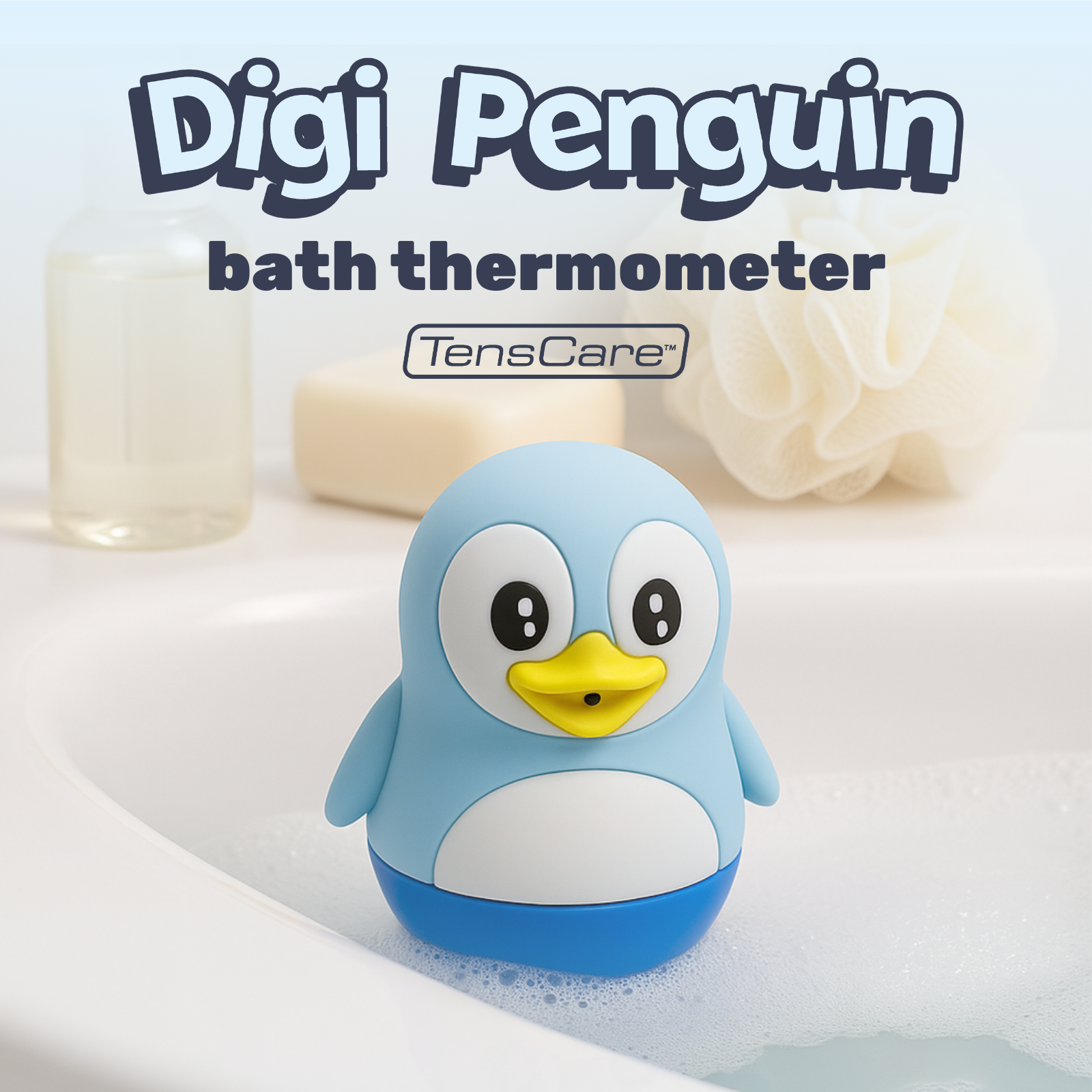 TensCare Digi Penguin termometro bagnetto digitale pinguino LCD