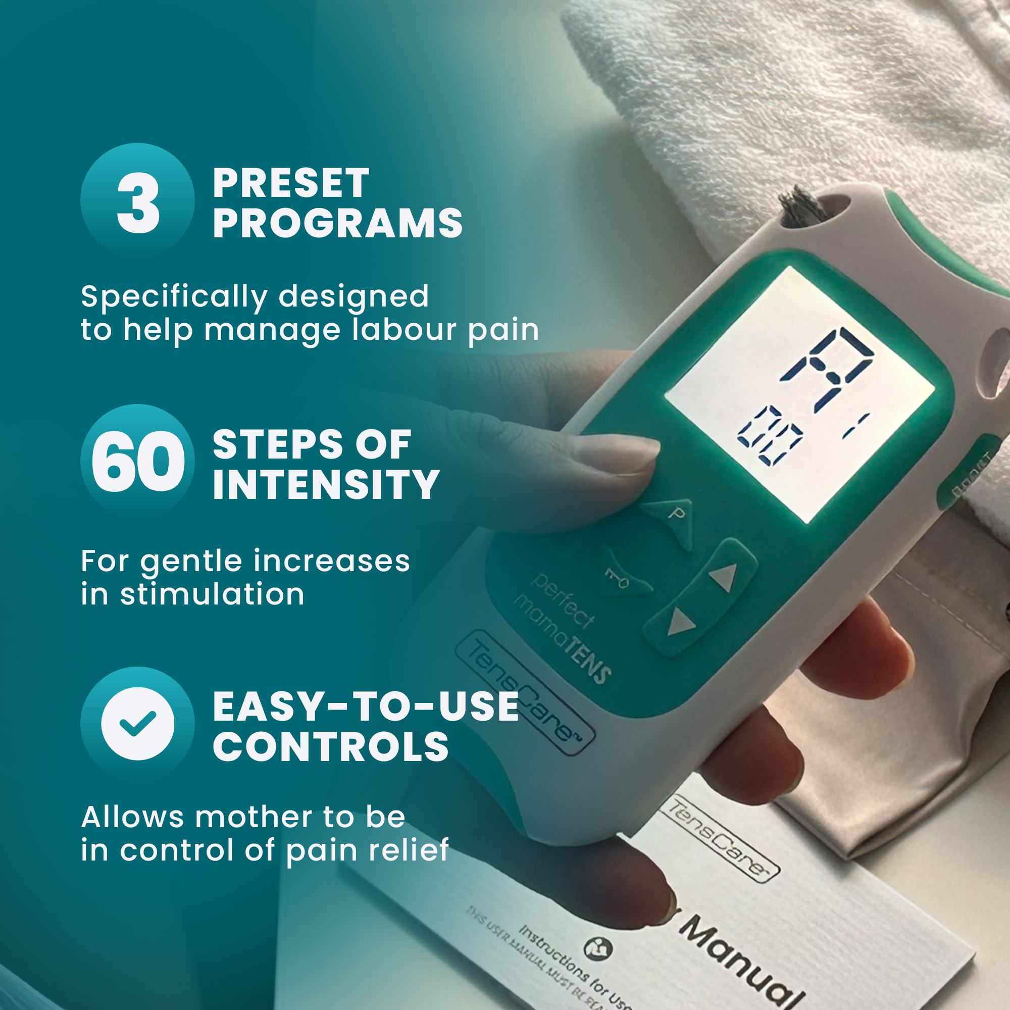 TensCare Perfect mamaTENS elettrostimolatore TENS parto