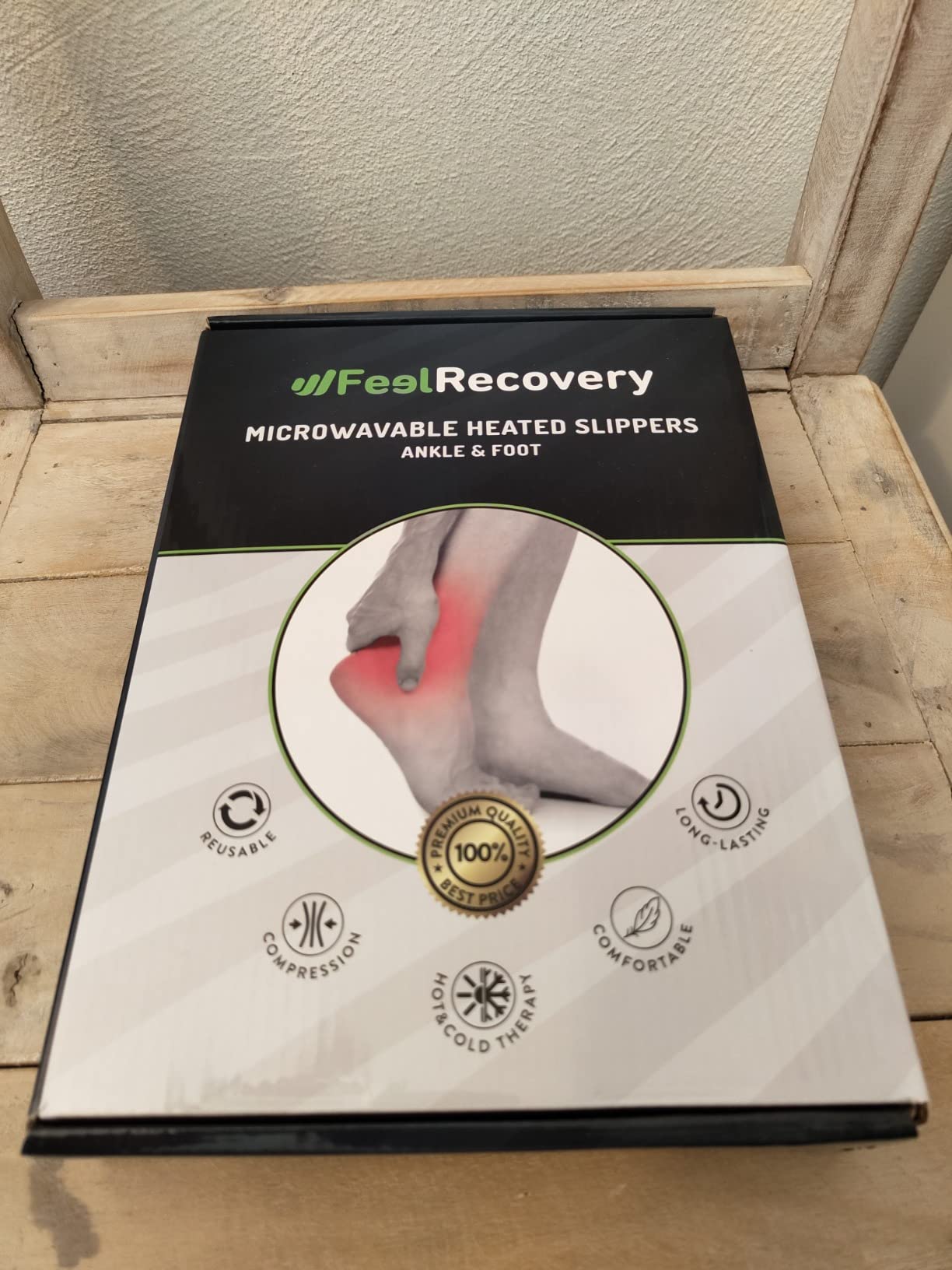 Feel Recovery Pantofole Scaldapiedi Microonde Cotone S/M