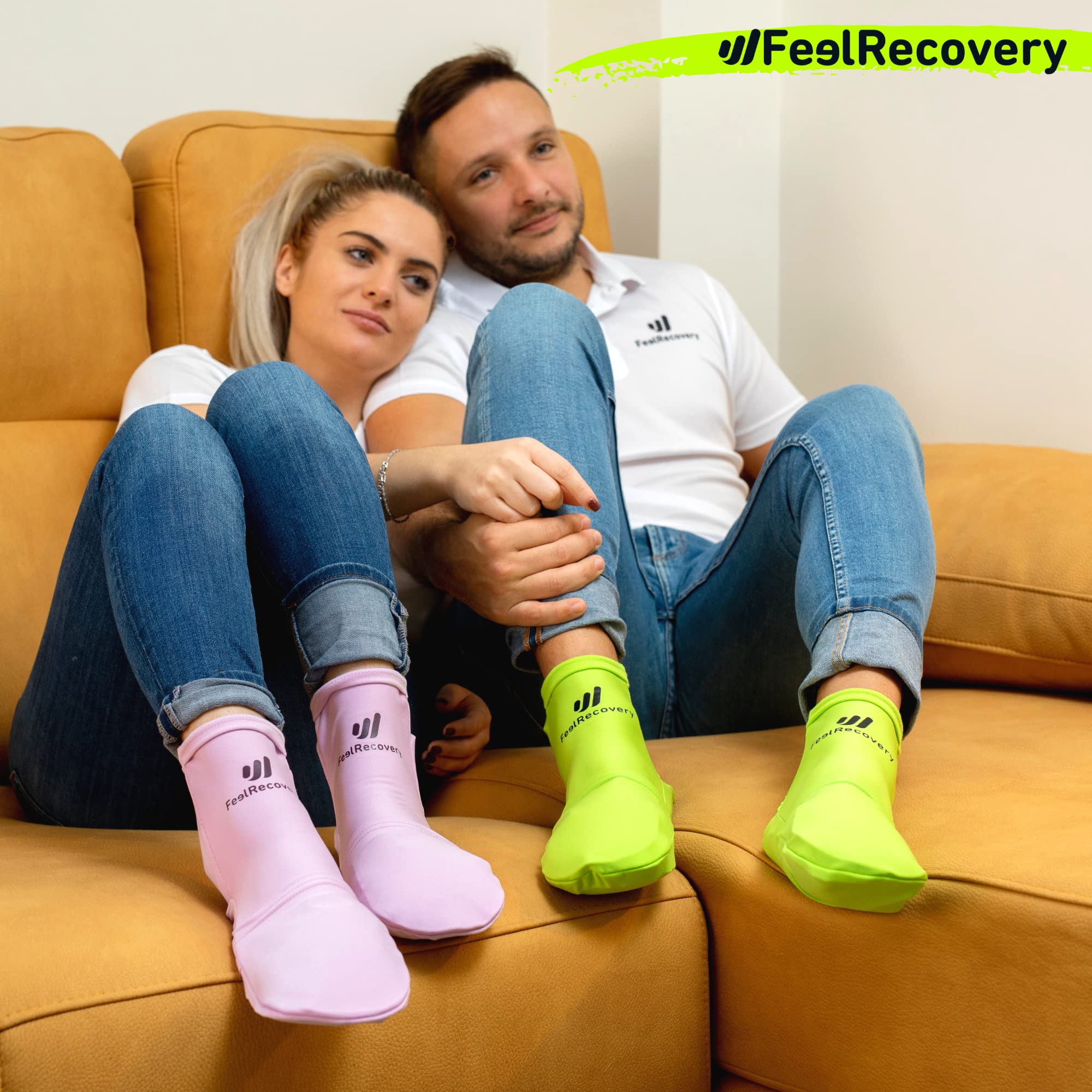 Feel Recovery Calzini Refrigeranti S/M Gel Piedi Rosa