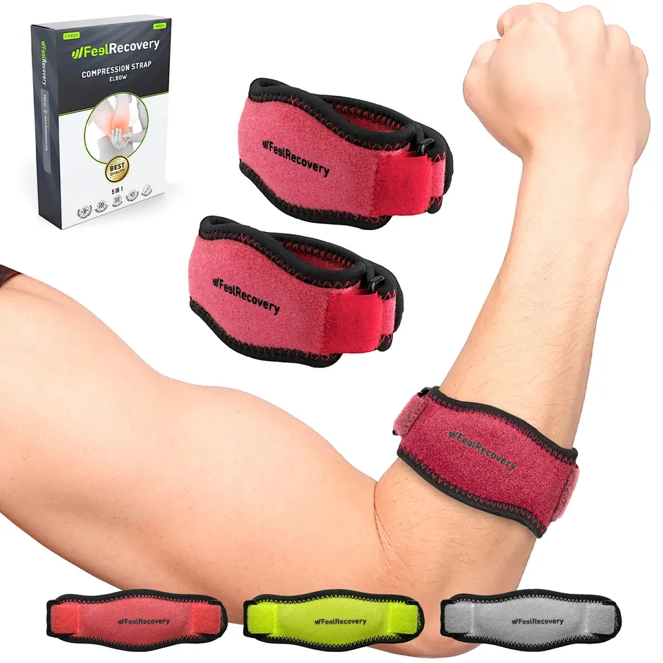 Feel Recovery 2 Tutore Gomito Epicondilite Bordeaux