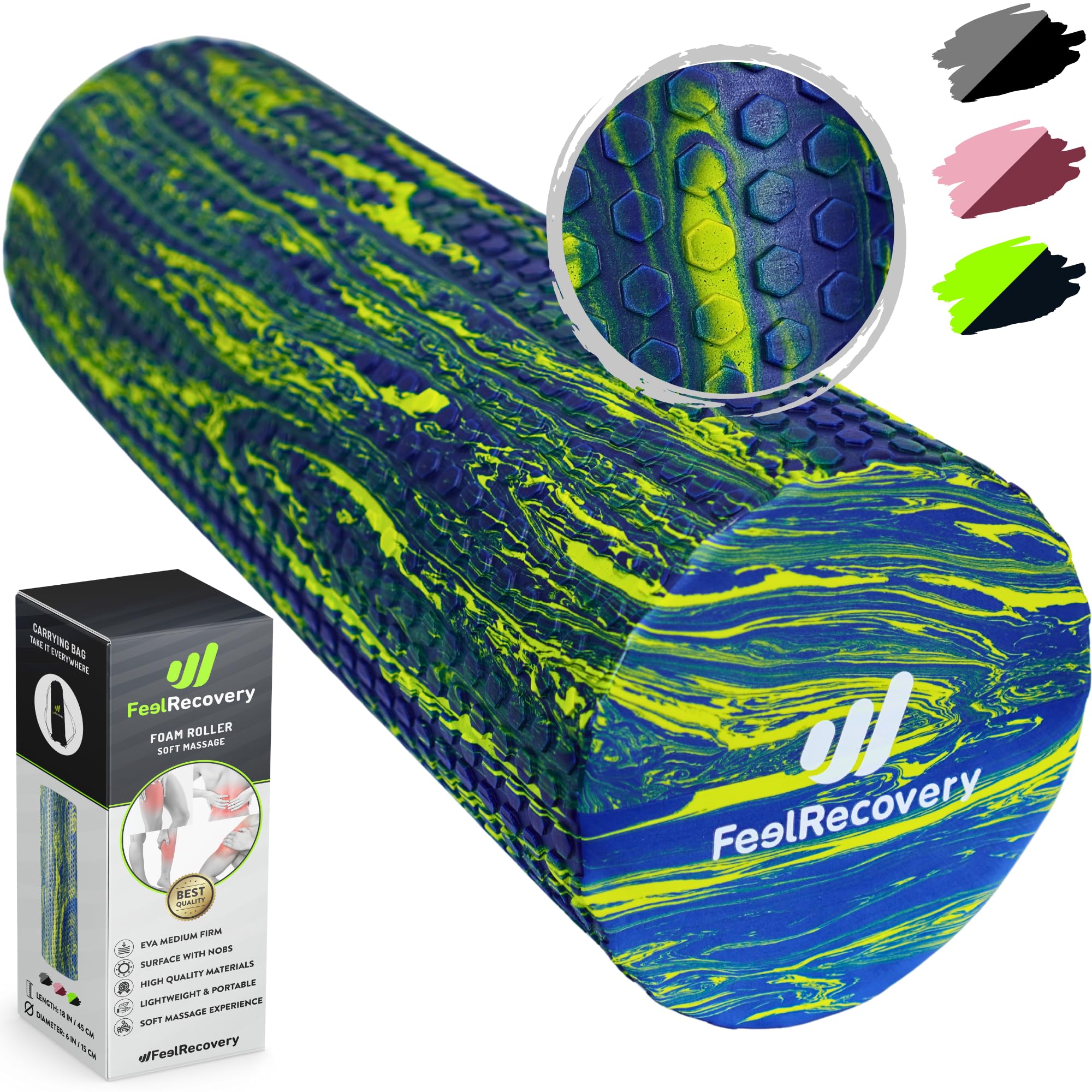 Feel Recovery foam roller 45x15 cm rullo massaggio EVA