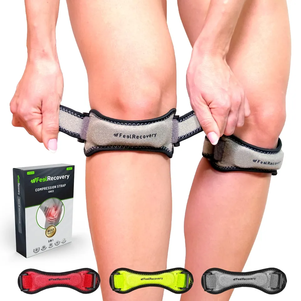 Feel Recovery cinturino rotuleo ginocchio nero 2 pezzi EVA