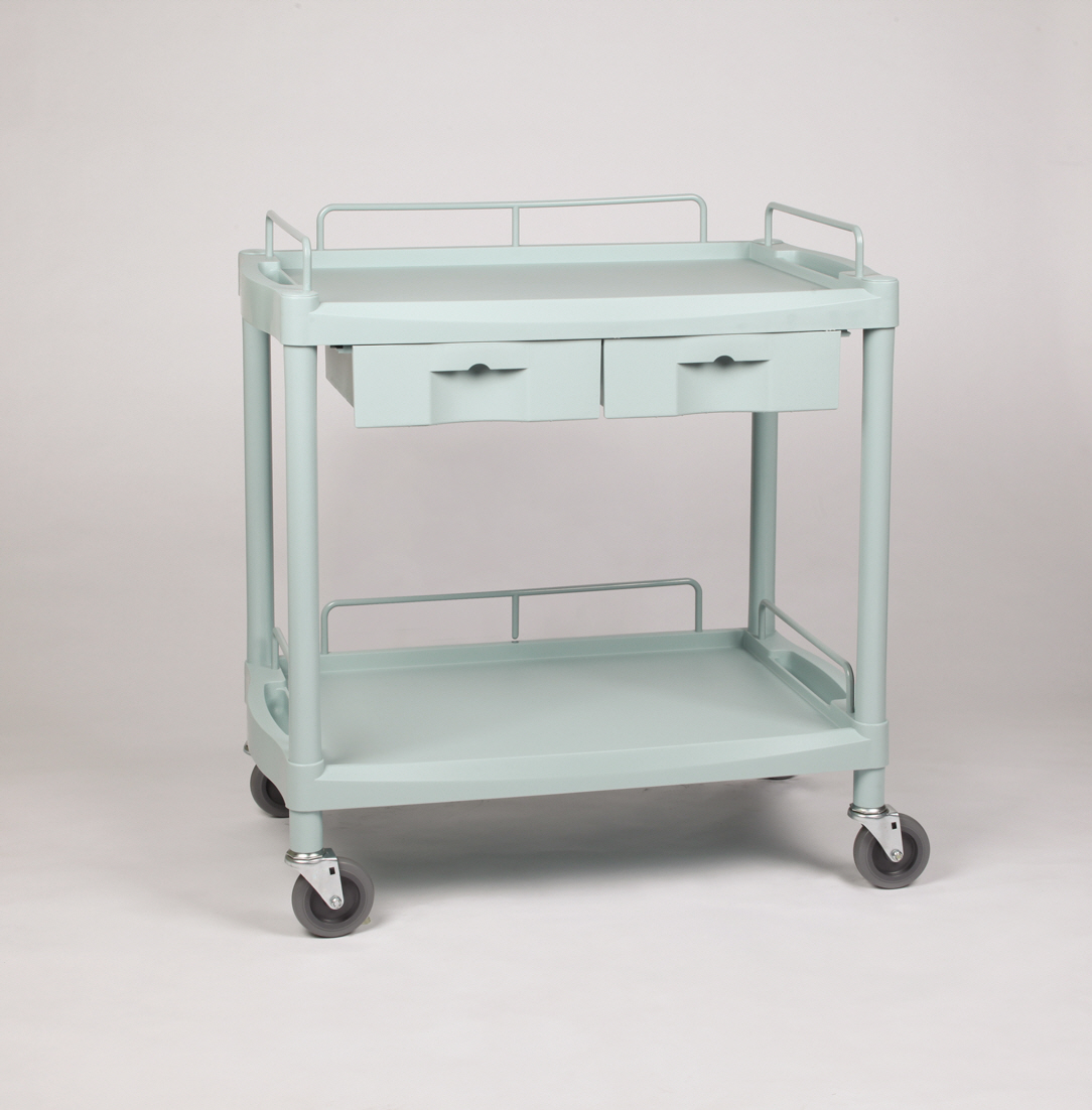 NewAge OK Farma 5 carrello medicale 2 ripiani 2 cassetti