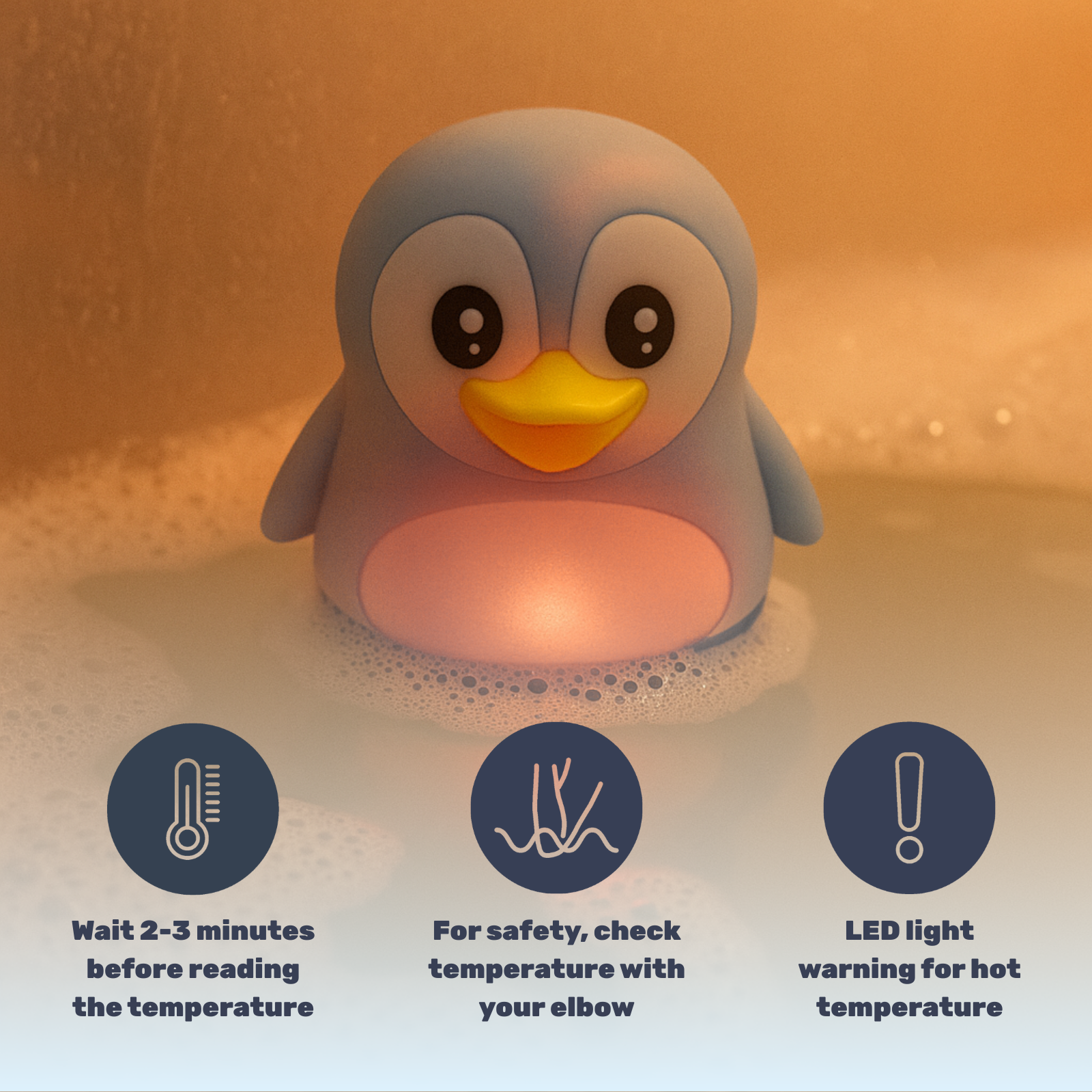 TensCare Digi Penguin termometro bagnetto digitale pinguino LCD