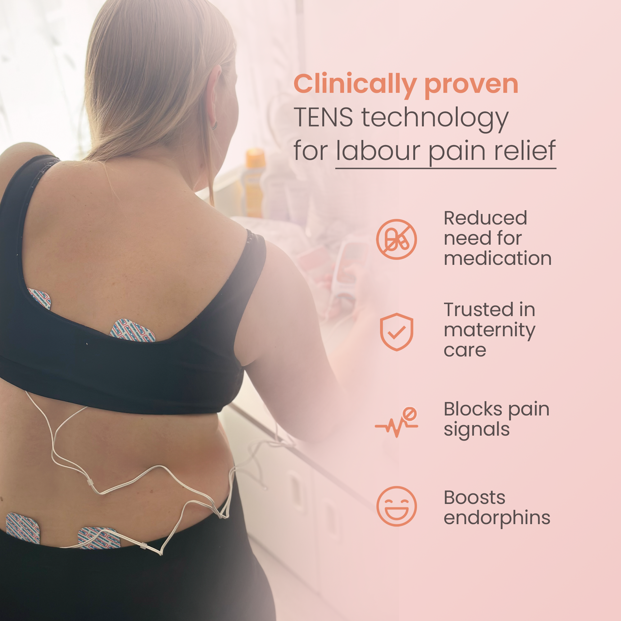 Tenscare Perfect mama+ elettrostimolatore TENS parto