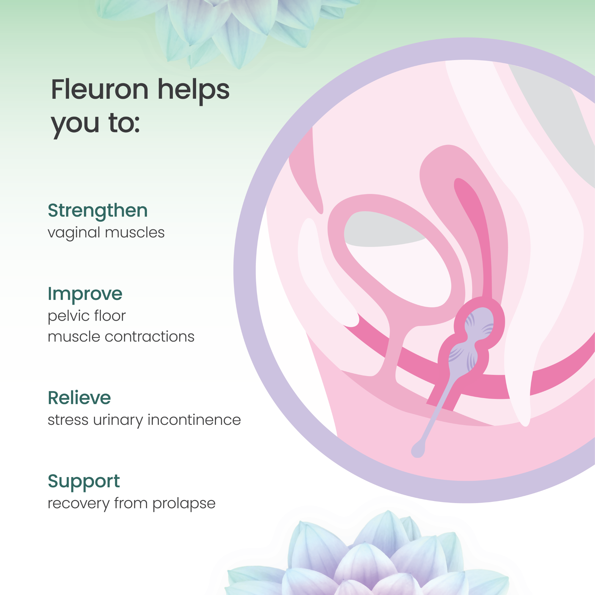 TensCare Fleuron palline vaginali set 4 pesi silicone
