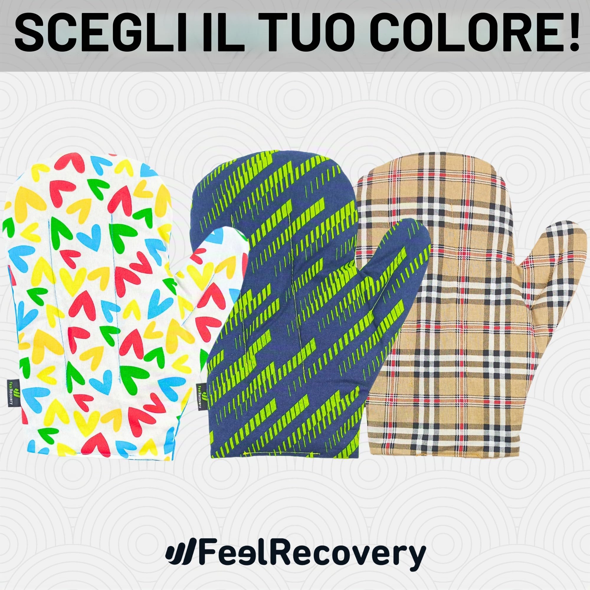 Feel Recovery Guanti Artrosi Microonde Oxford Set 2