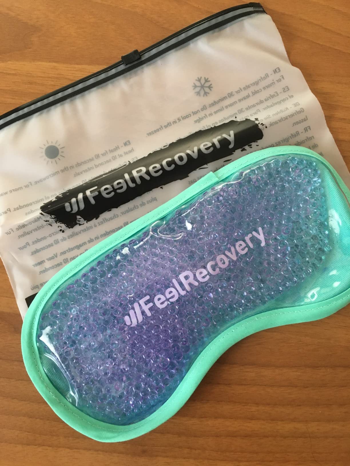 Feel Recovery Borsa Ghiaccio Gel Maschera occhi nero 21x11 cm
