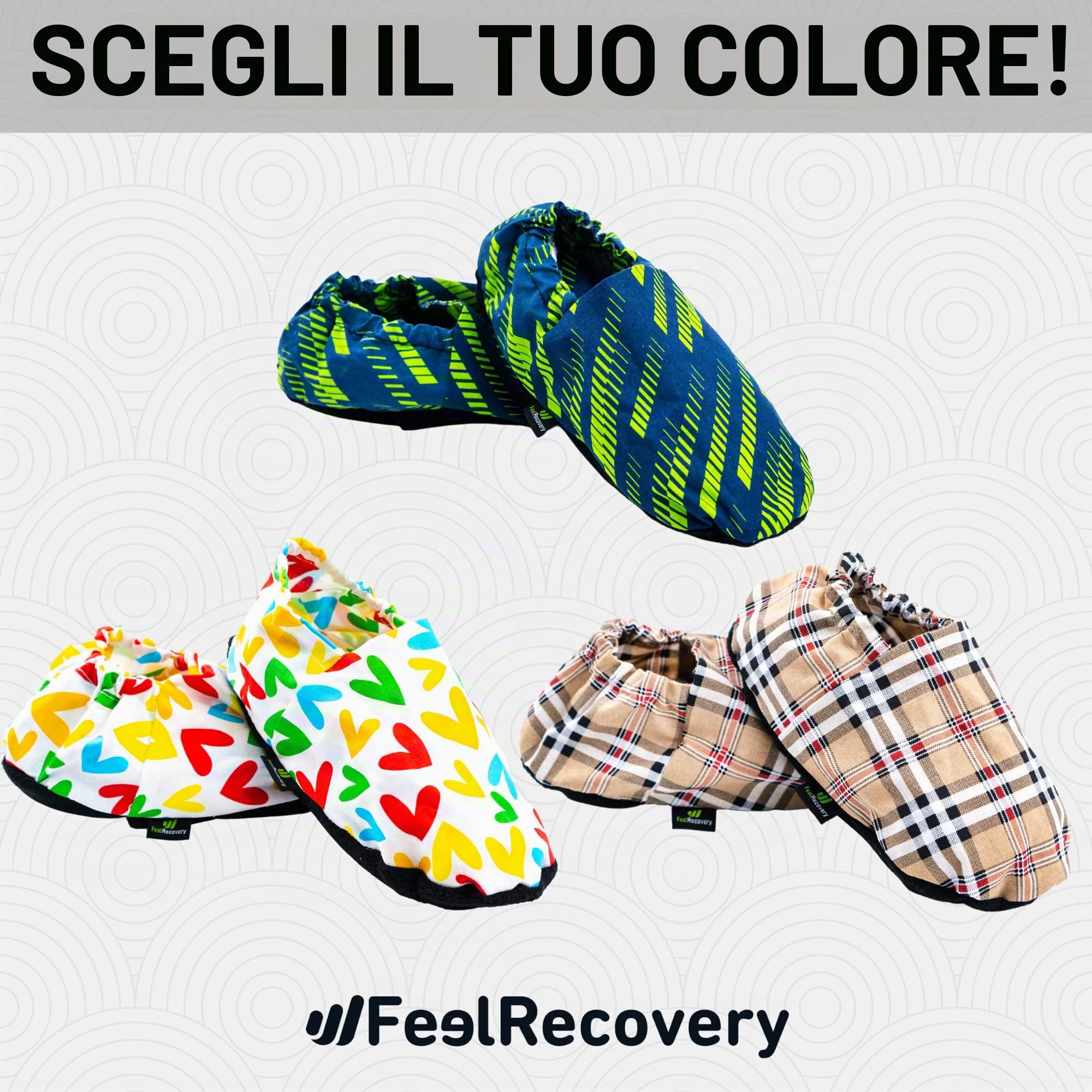 Feel Recovery Pantofole Scaldapiedi Microonde Cotone S/M