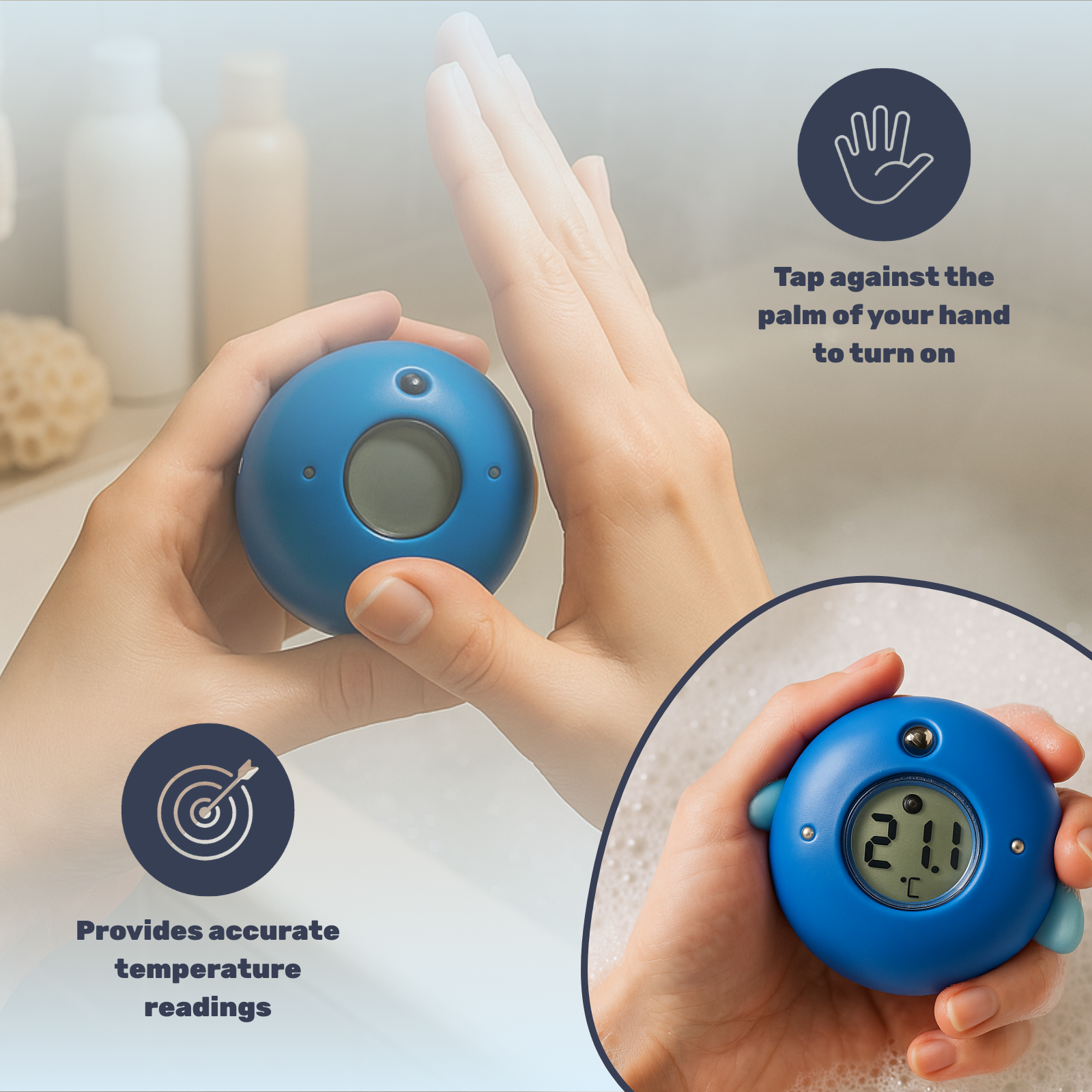 TensCare Digi Penguin termometro bagnetto digitale pinguino LCD