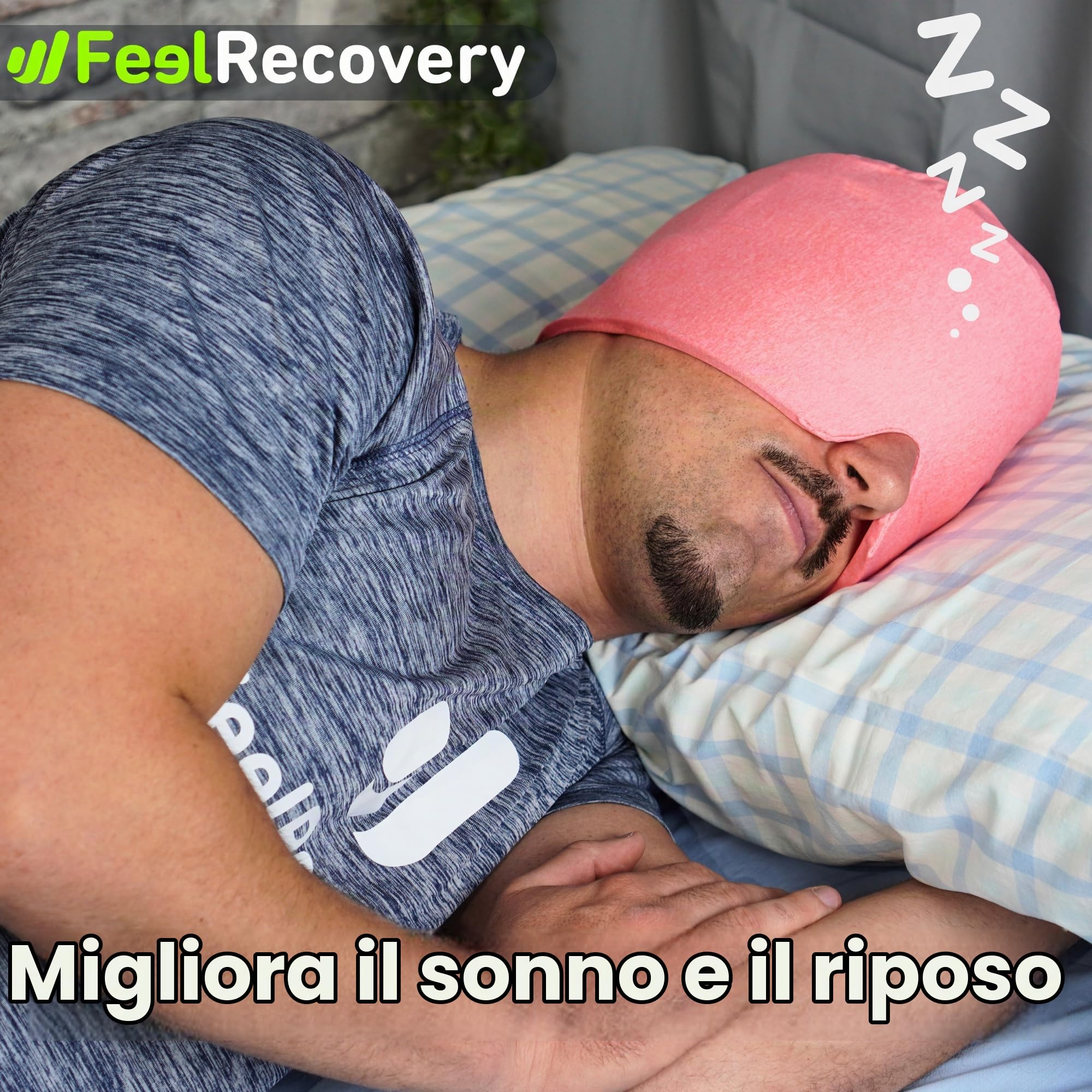 Feel Recovery Maschera Emicrania 360 Rosa Gel Riutilizzabile