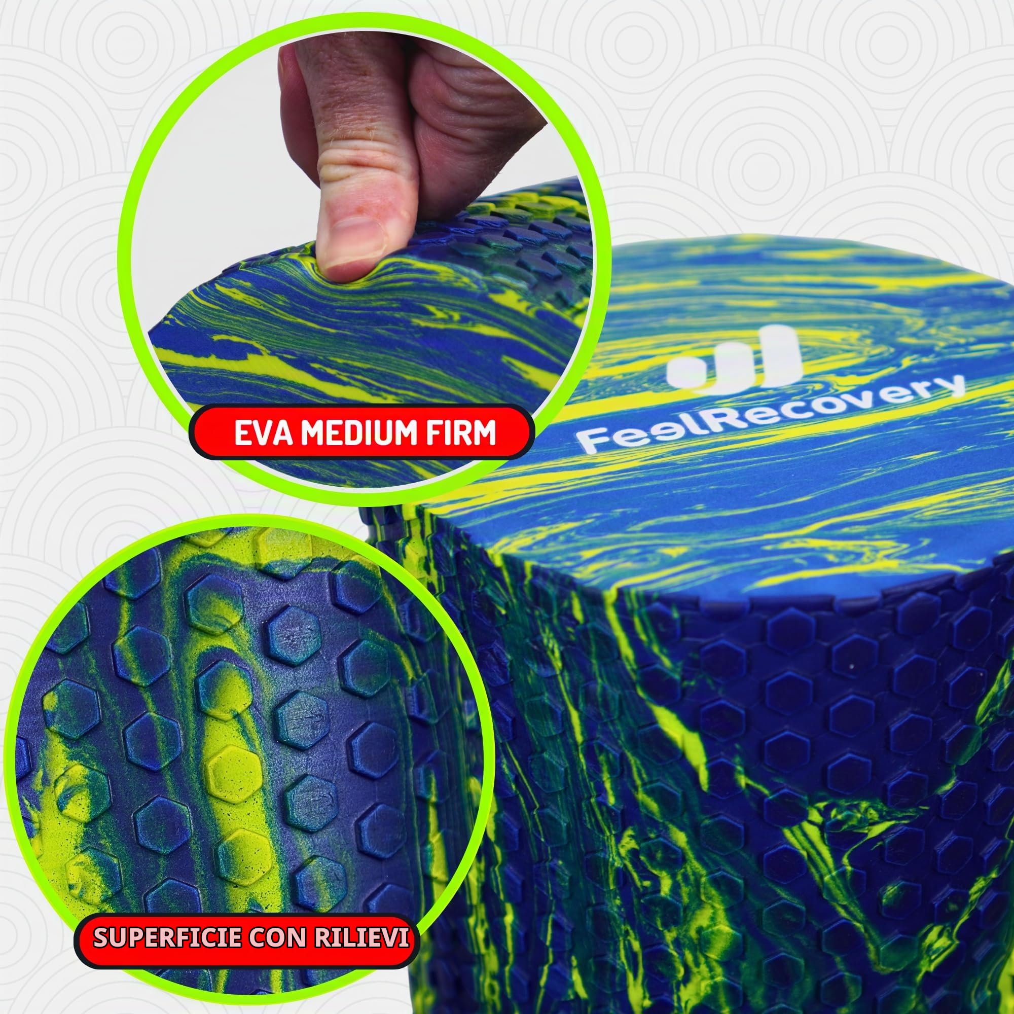 Feel Recovery foam roller 45x15 cm rullo massaggio EVA