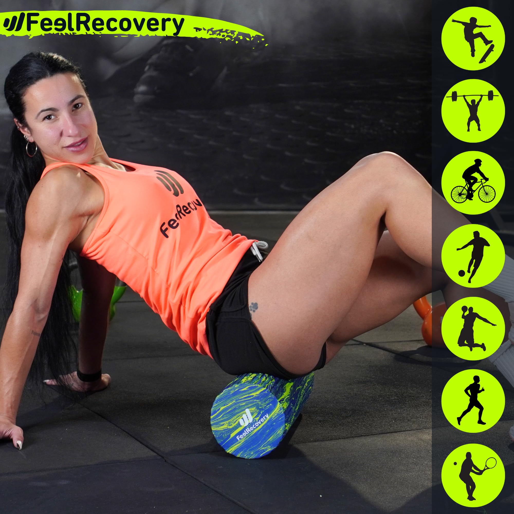 Feel Recovery foam roller 45x15 cm rullo massaggio EVA