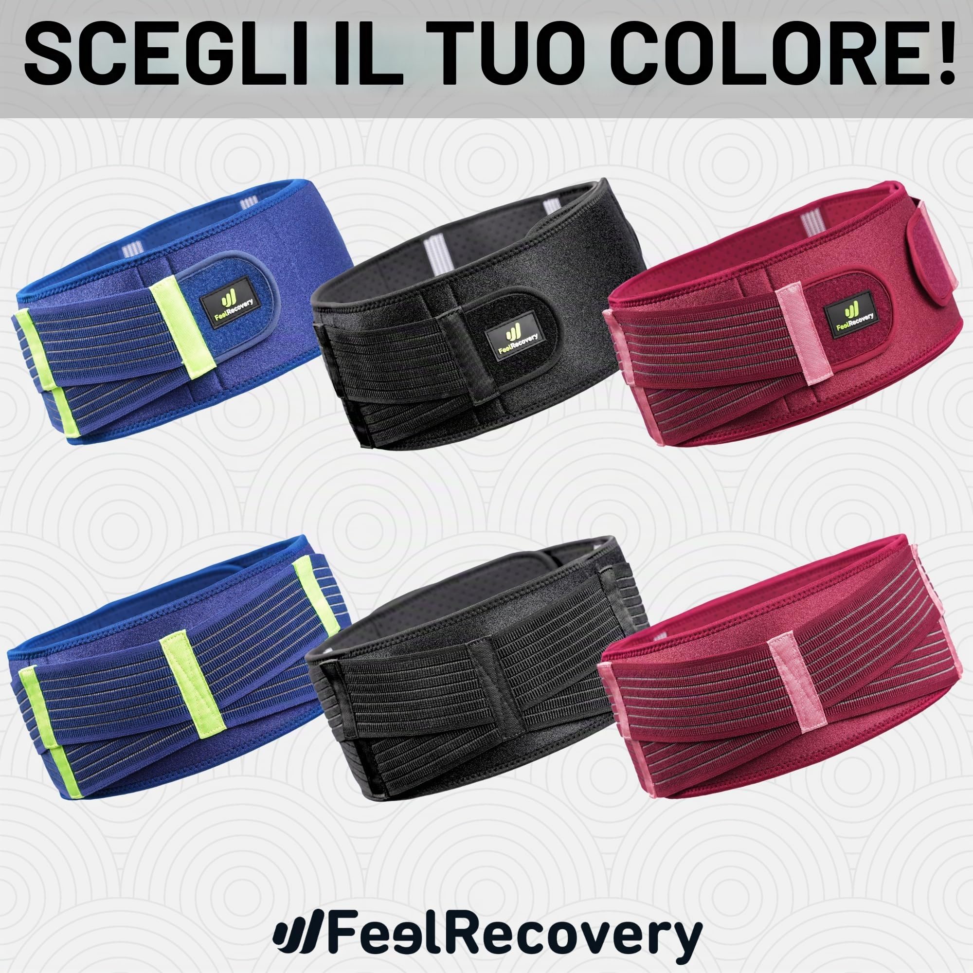 Feel Recovery Cintura Sacroiliaca Neoprene Nero Lombare S/M