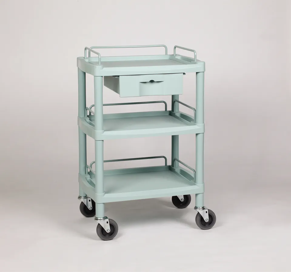 NewAge OK Farma 4 Carrello Medicale 3 Ripiani con Cassetto