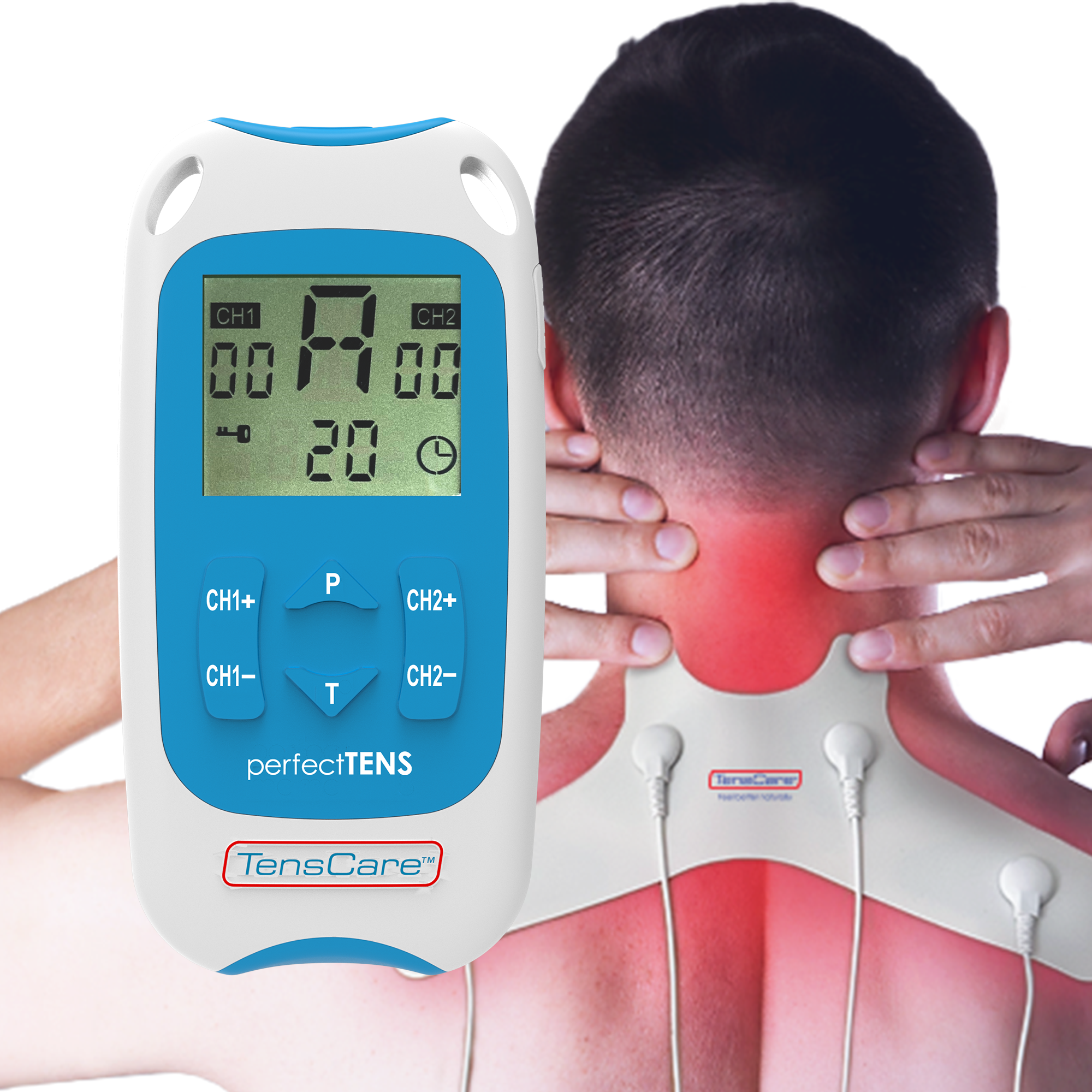 TensCare Perfect TENS elettrostimolatore dolore con elettrodo collo
