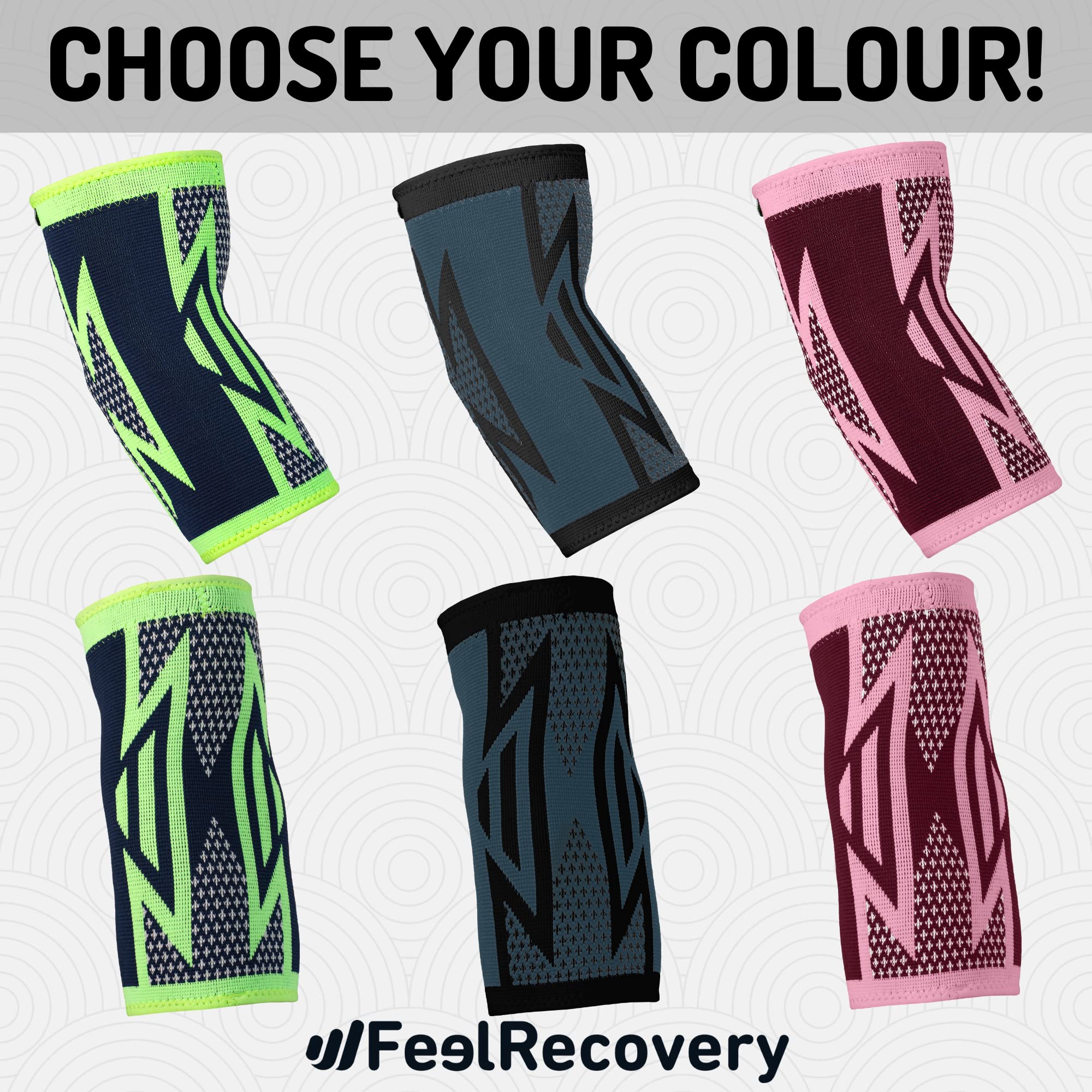 Feel Recovery Tutore Gomito epicondilite XL bordeaux elastico