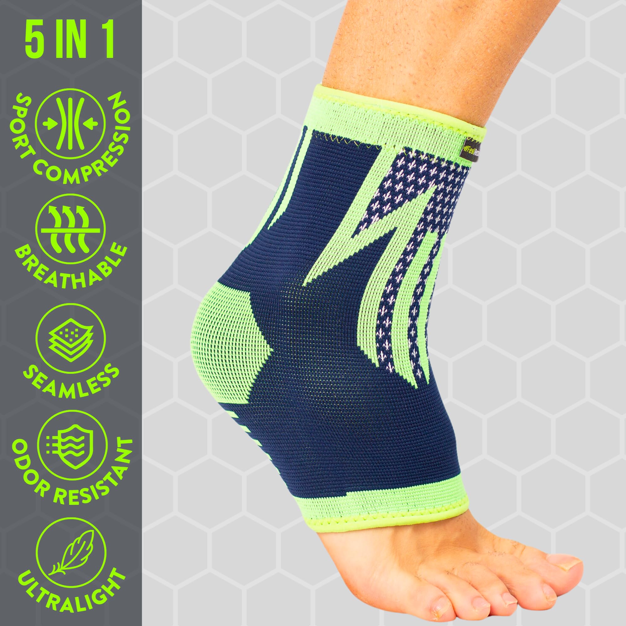 Feel Recovery Cavigliera compressione L verde distorsioni