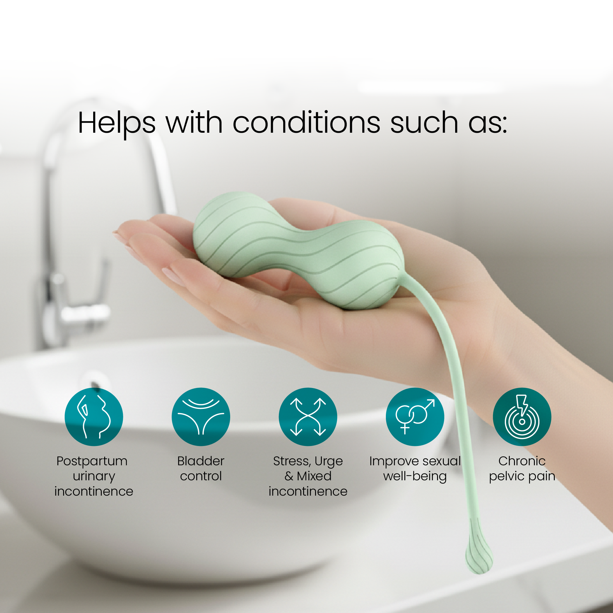 TensCare Fleur80 Sfere Vaginali Kegel per Pavimento Pelvico