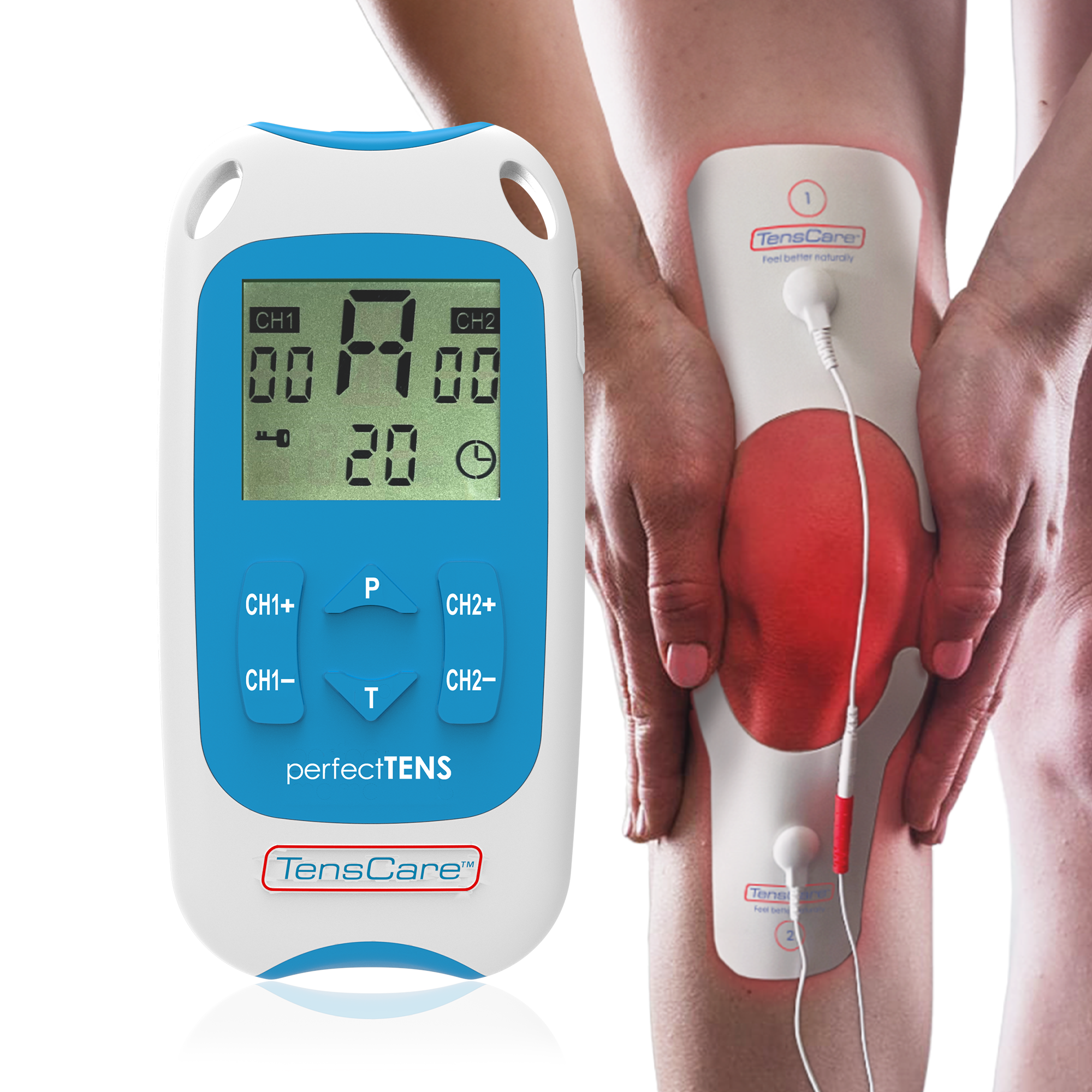 TensCare Perfect TENS elettrostimolatore con elettrodo ginocchio